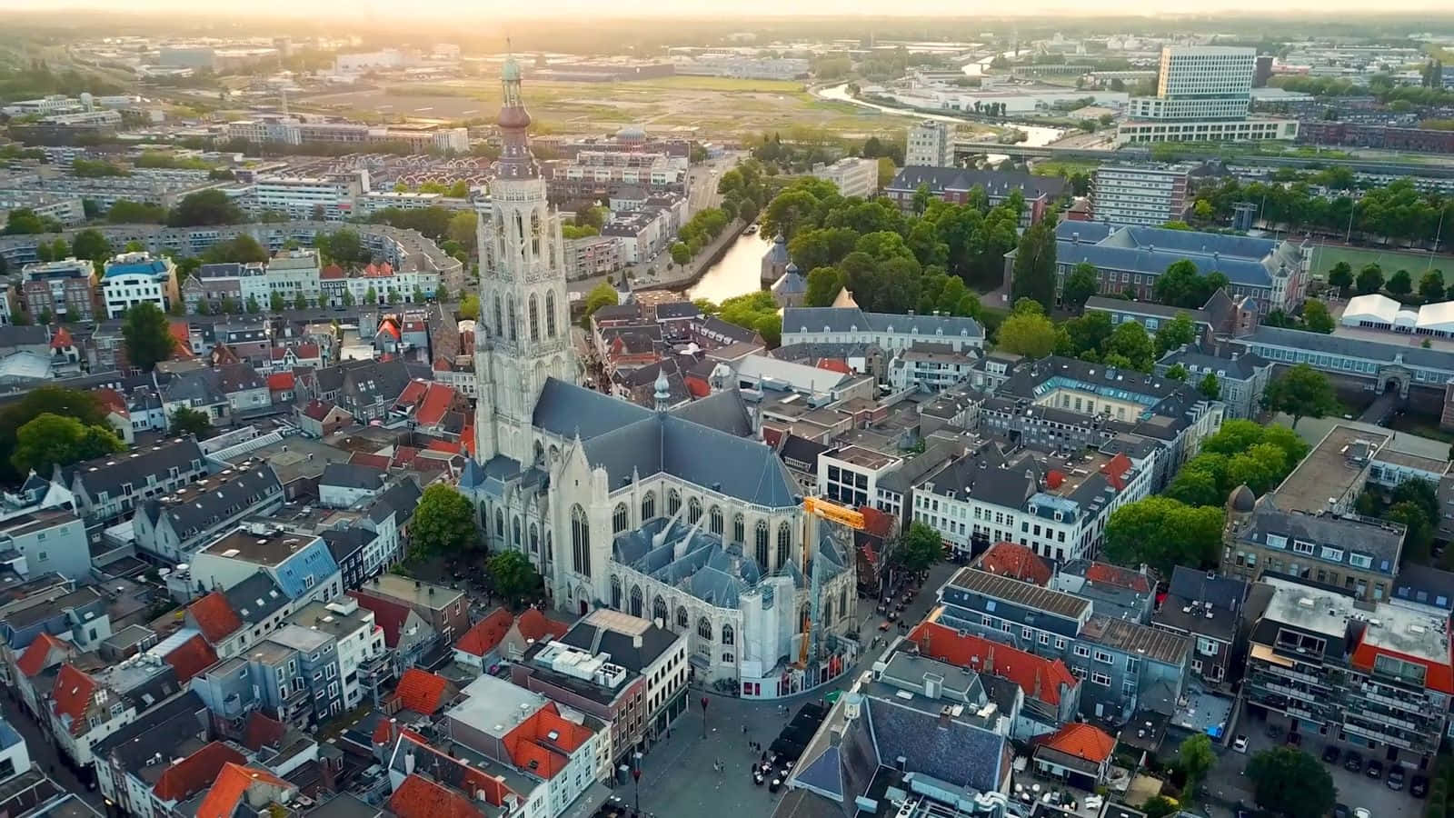 Breda, Gothic cathedral, European cityscape, HD Desktop Wallpaper