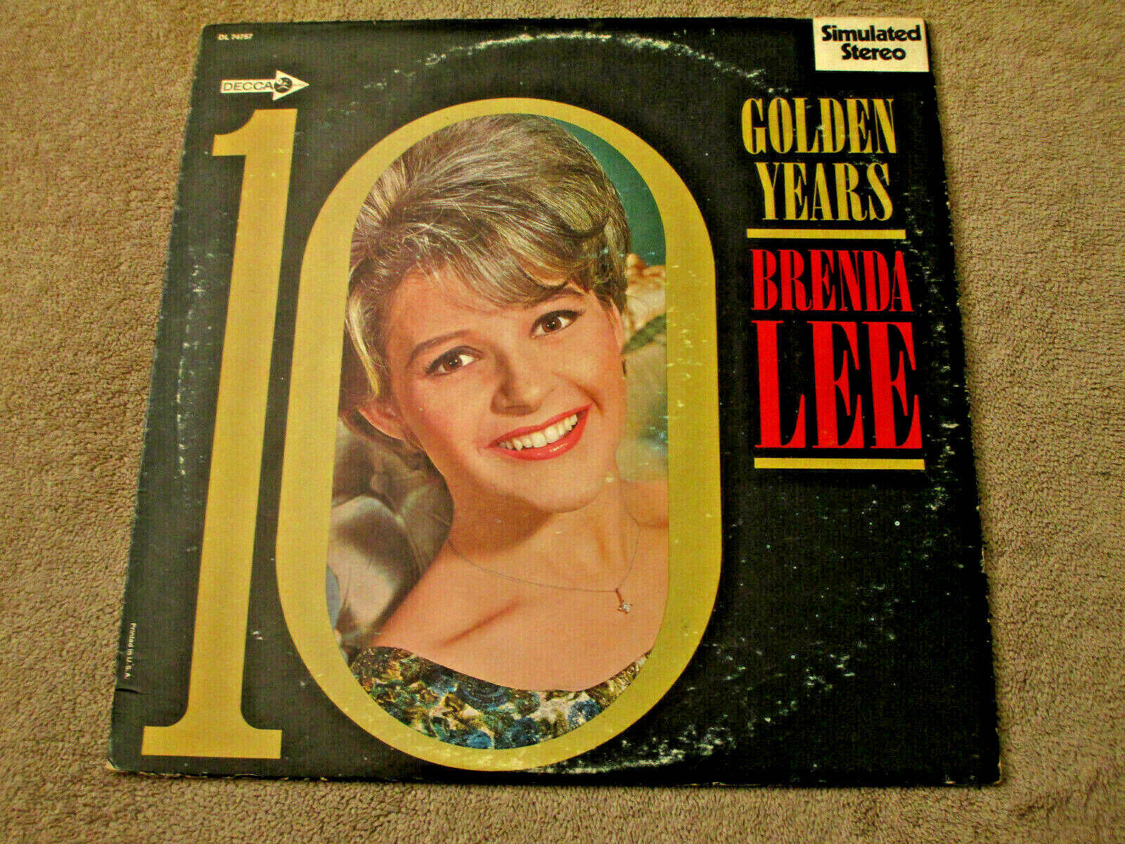 Brenda Lee, 10 Golden Years, gold number ten, HD Desktop Wallpaper