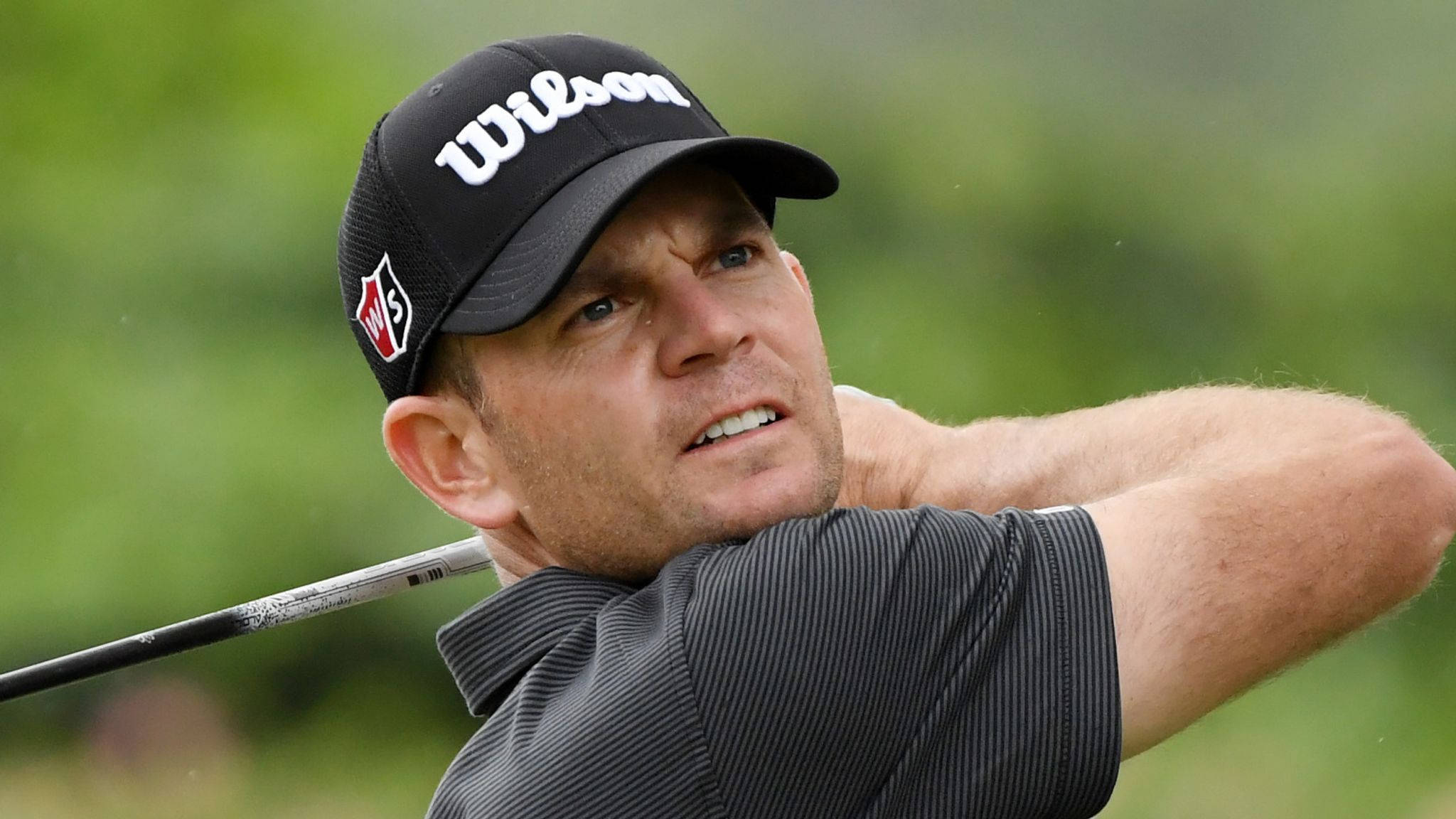 Brendan Steele, black Wilson cap, mid-swing, Full HD Desktop Wallpaper
