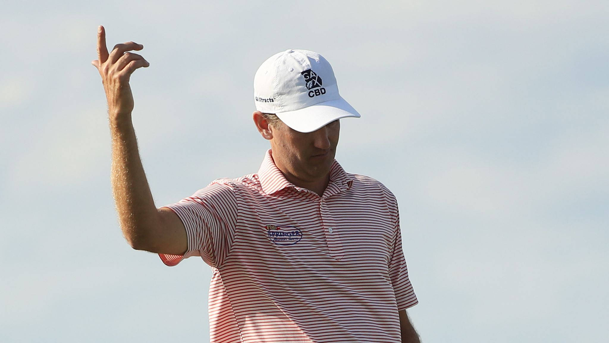 Brendon Todd, striped polo, white cap, Full HD Desktop Wallpaper