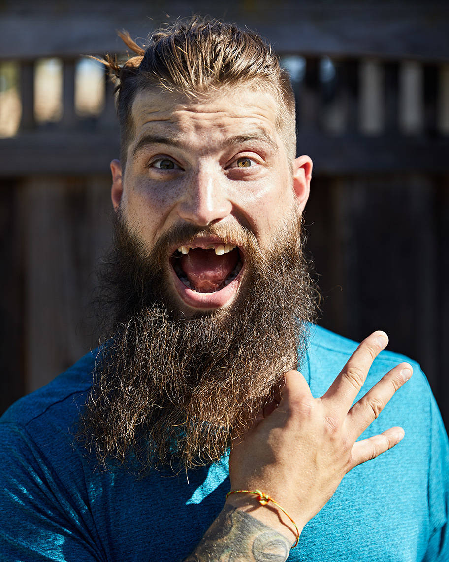Brent Burns, bearded man, freckles, SD Phone Wallpaper