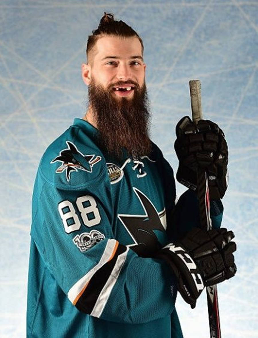 Brent Burns, 2017 Honda NHL All-Star Game, teal Sharks jersey, SD Phone Wallpaper