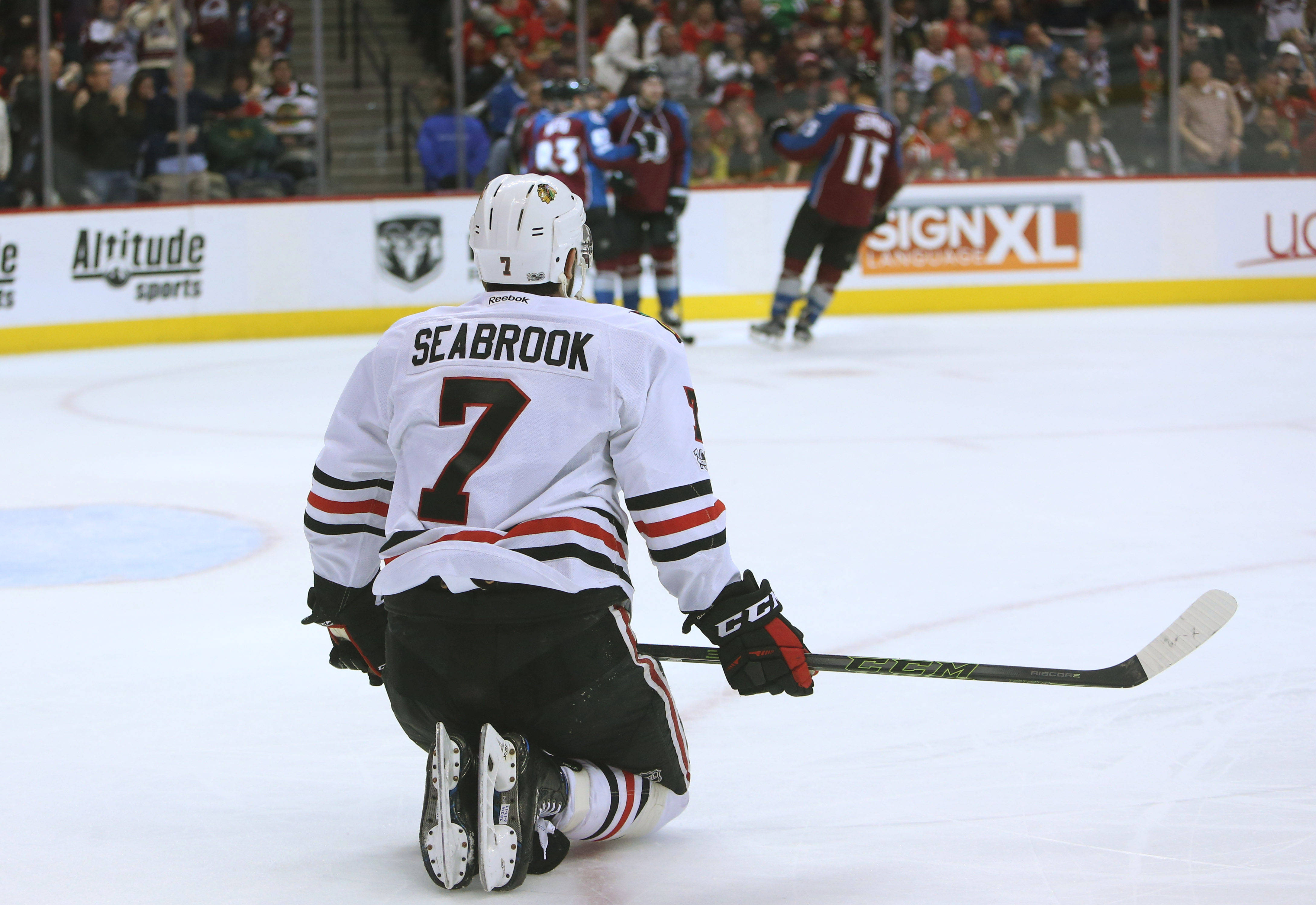 Brent Seabrook, ice hockey rink, hockey player, 4K Desktop Wallpaper