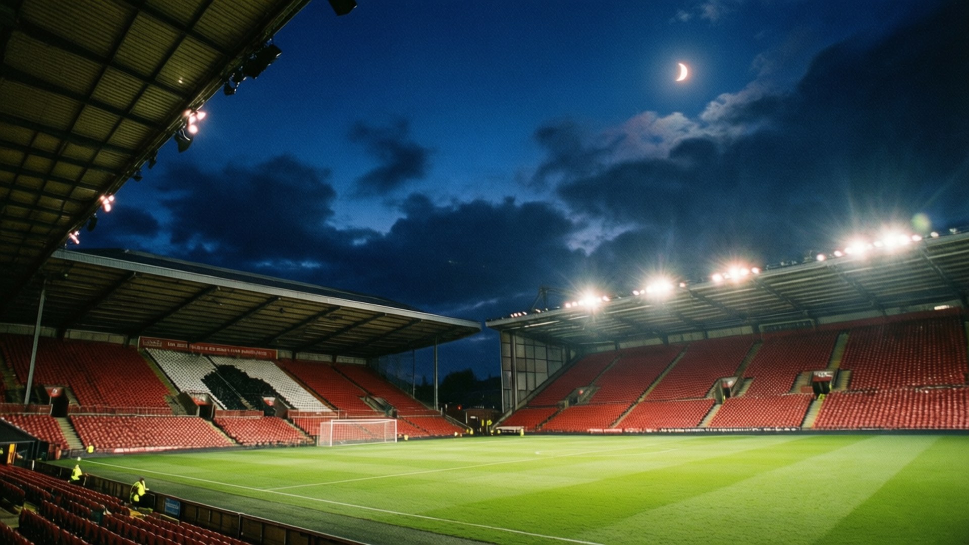 Brentford Fc, stadium, night sky, Full HD Desktop Wallpaper