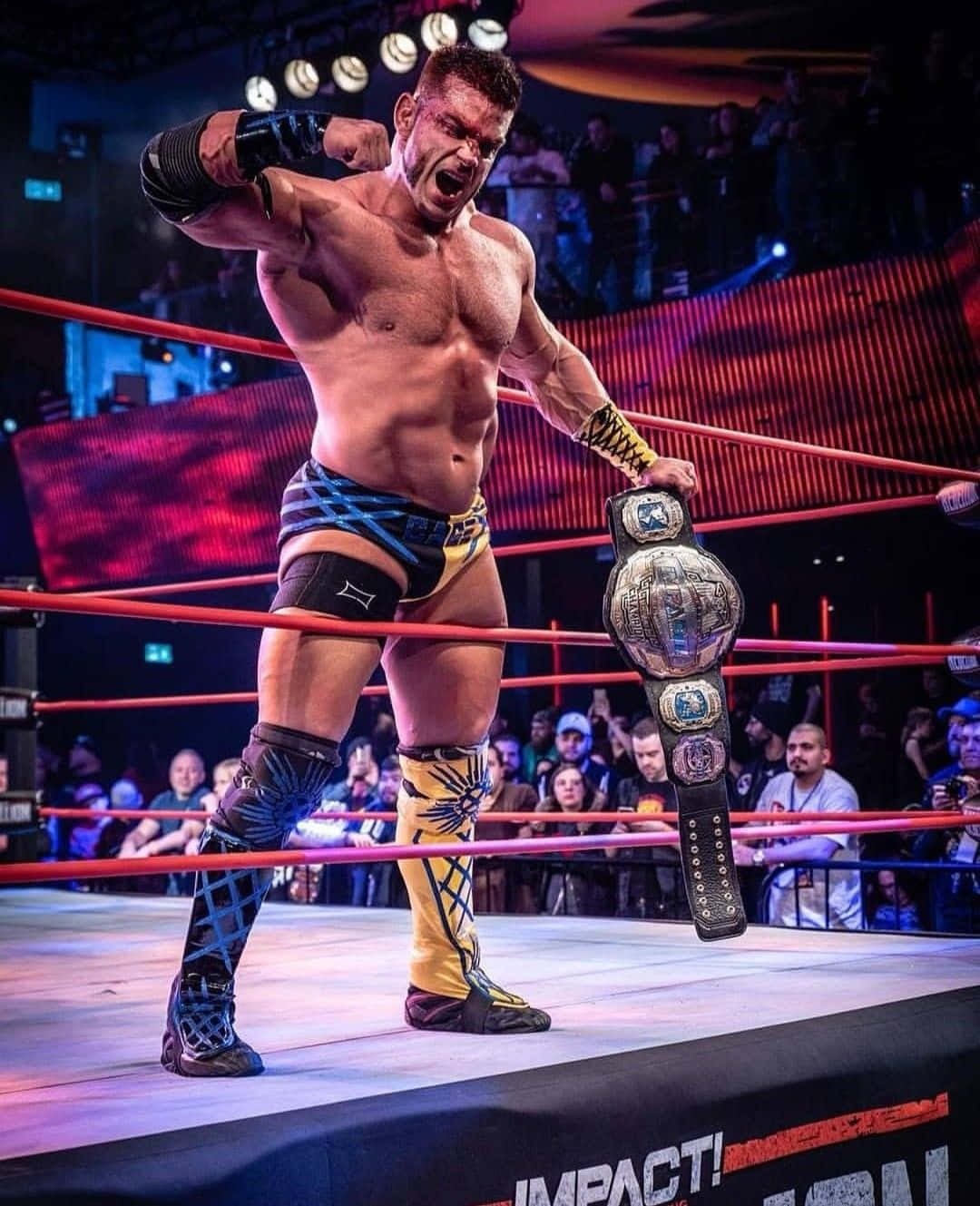 Brian Cage, fist pump, championship belt, HD Phone Wallpaper