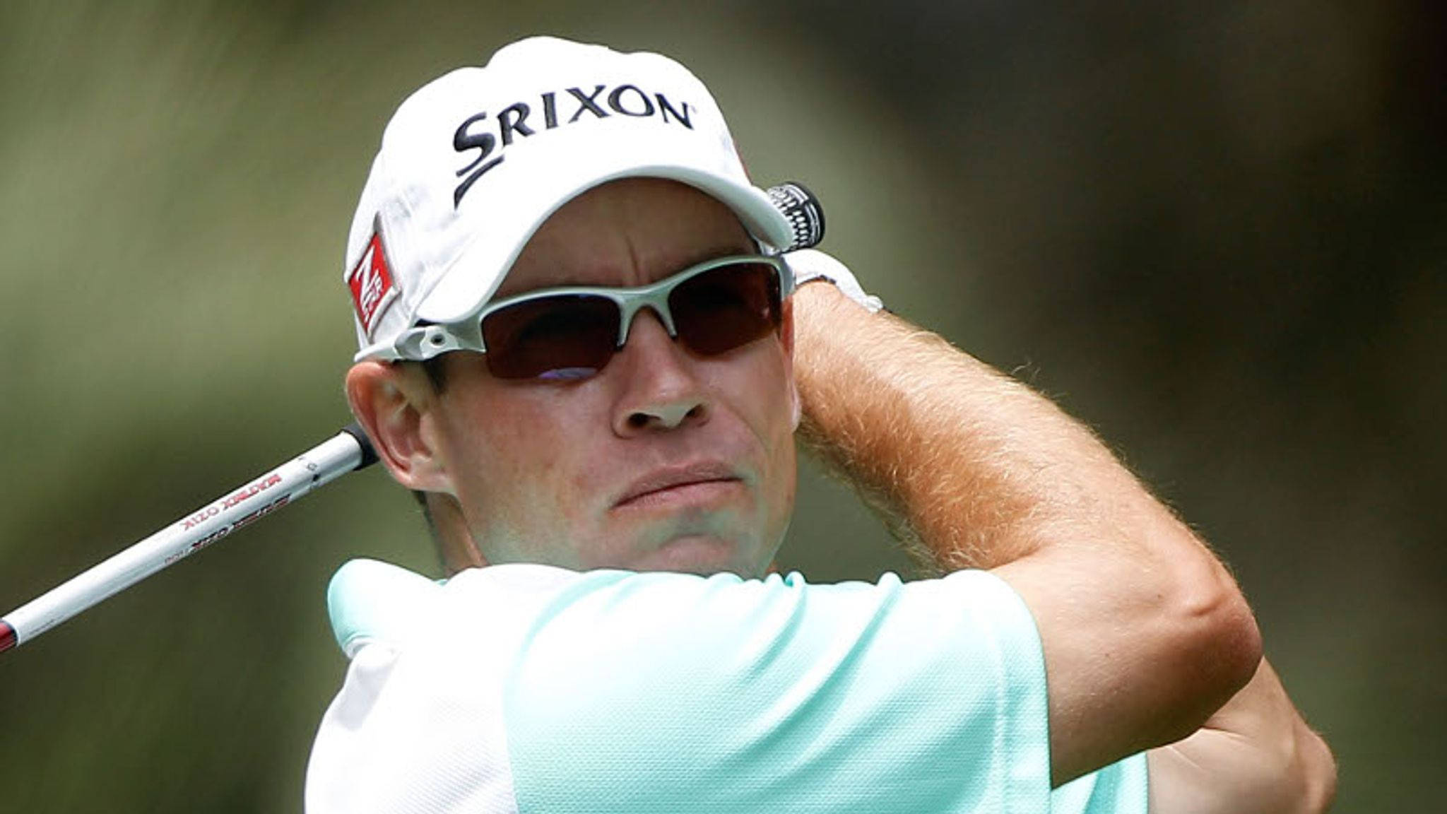 Brian Davis, white Srixon cap, sunglasses, Full HD Desktop Wallpaper