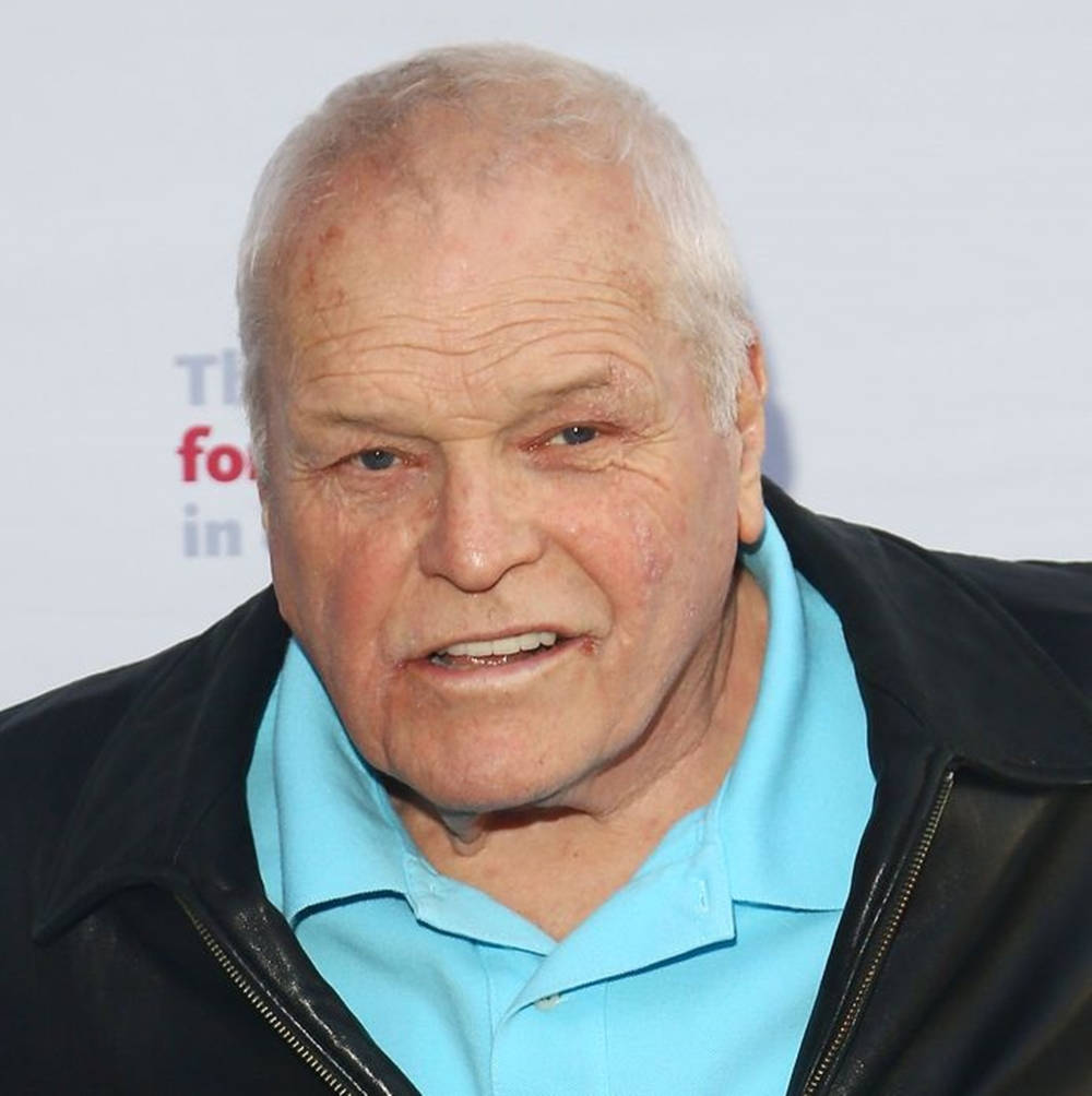 Brian Dennehy, black leather jacket, light blue polo shirt, SD Phone Wallpaper