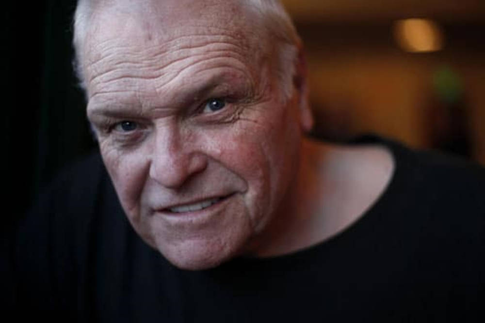 Brian Dennehy, black shirt, close-up portrait, SD Desktop Wallpaper