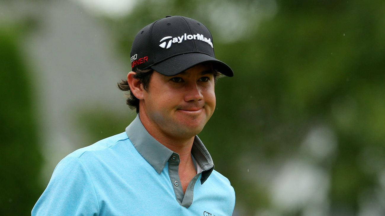Brian Harman, blue polo shirt, black TaylorMade cap, HD Desktop Wallpaper
