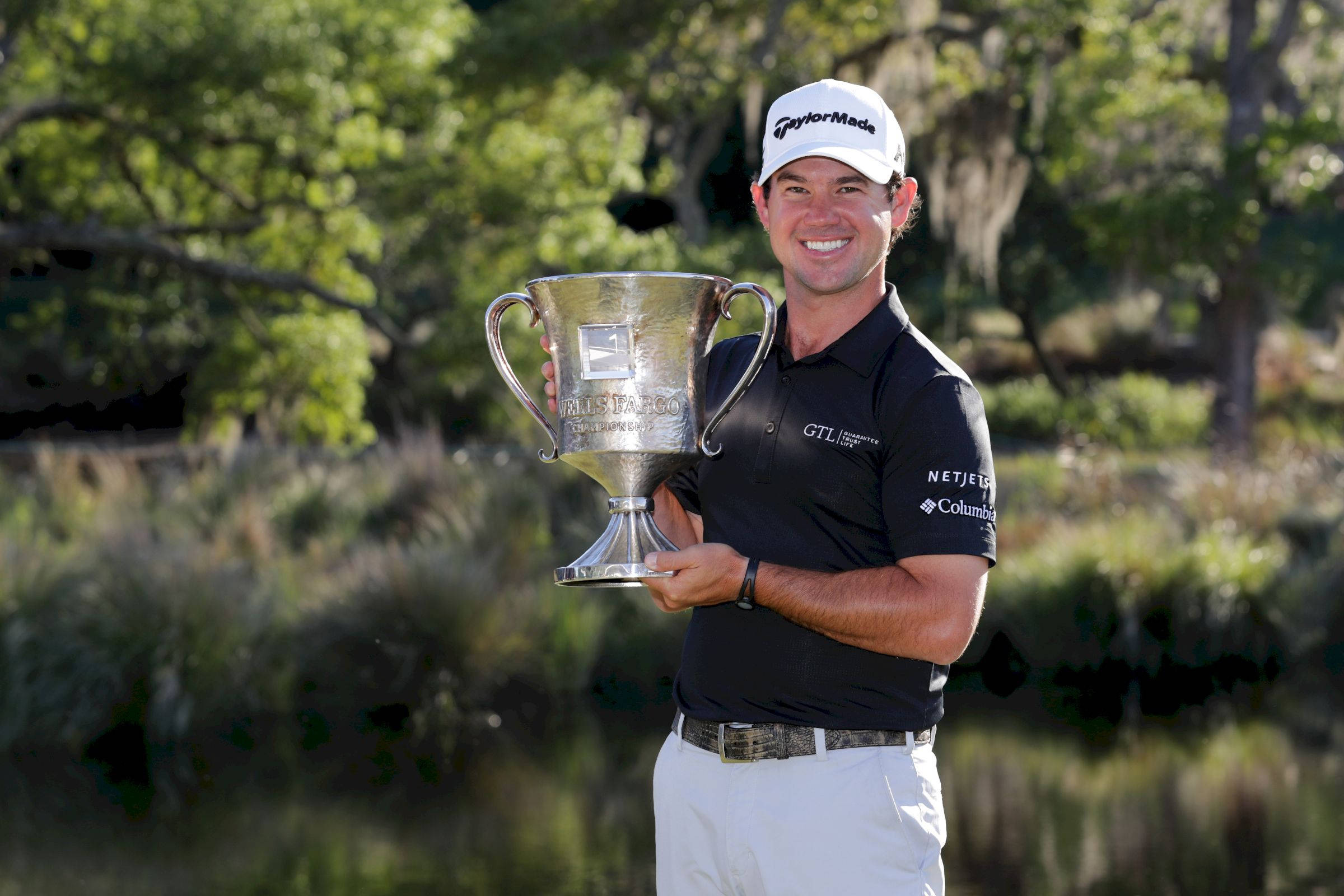 Brian Harman, silver trophy, black polo, Full HD Desktop Wallpaper