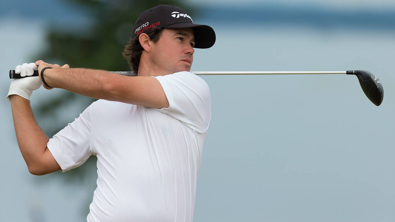 Brian Harman, golf swing pose, white shirt, HD Desktop Wallpaper