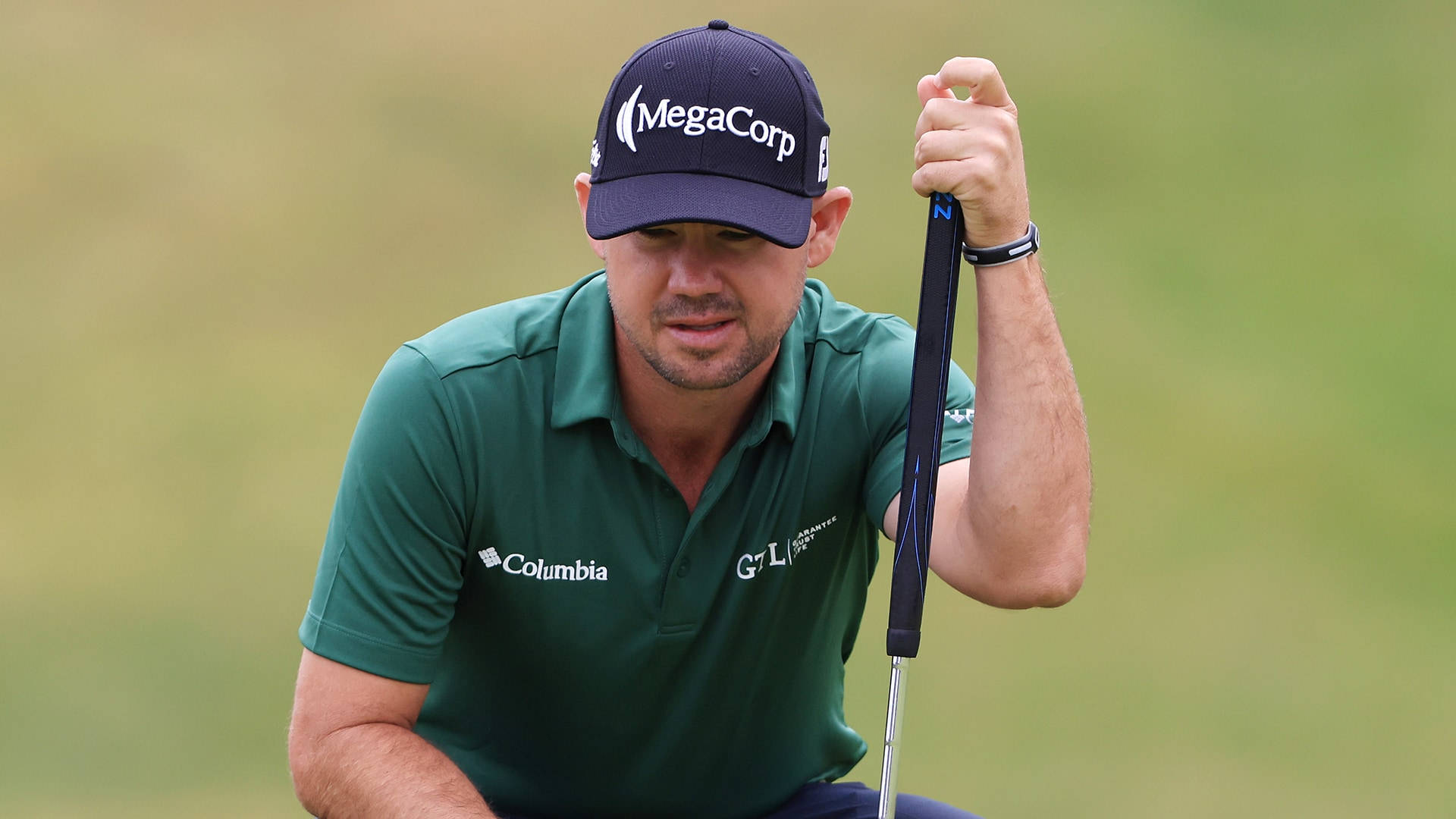 Brian Harman, putter, green polo, Full HD Desktop Wallpaper