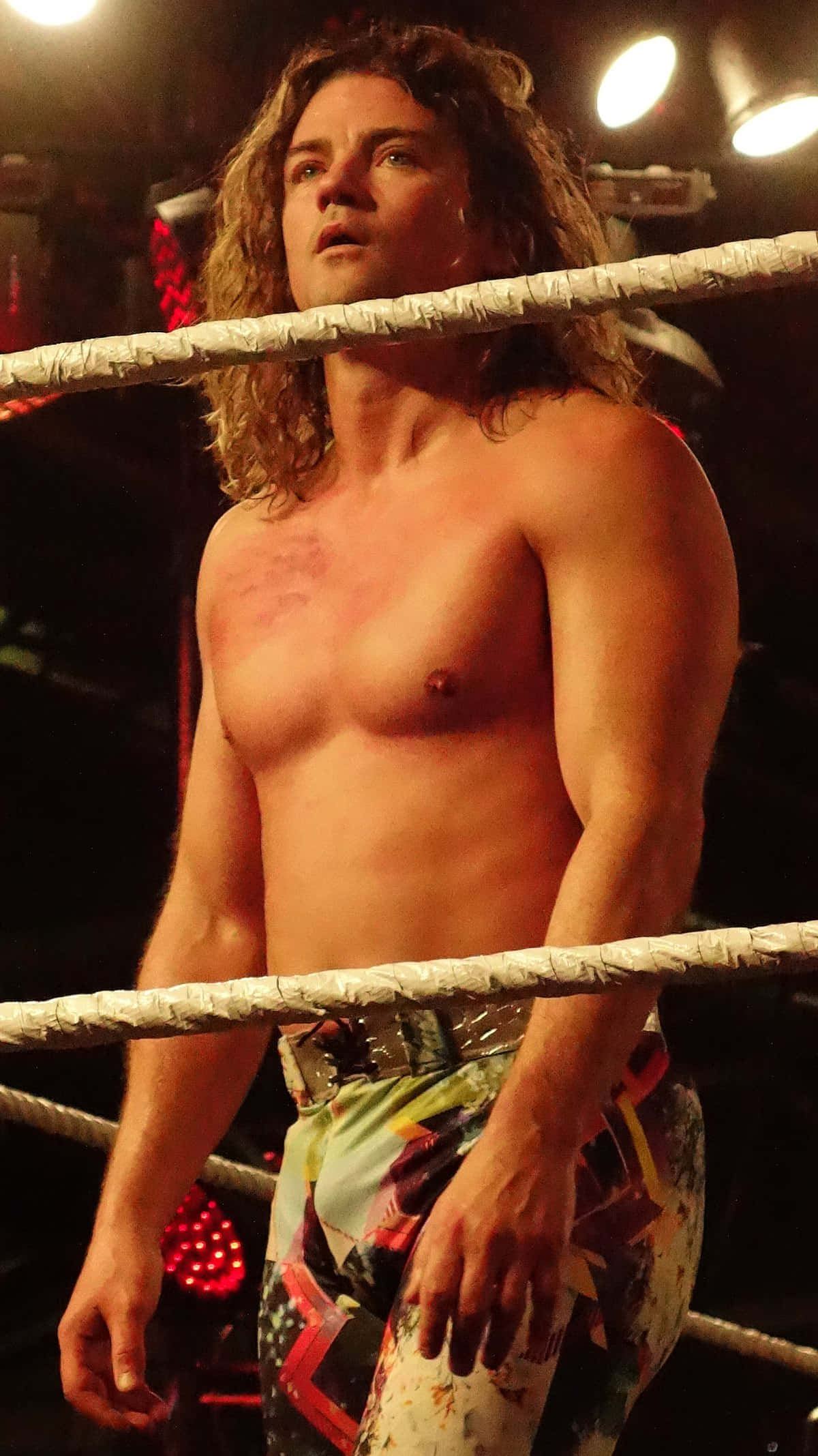 Brian Kendrick, ring, bright spotlights, Full HD Phone Wallpaper
