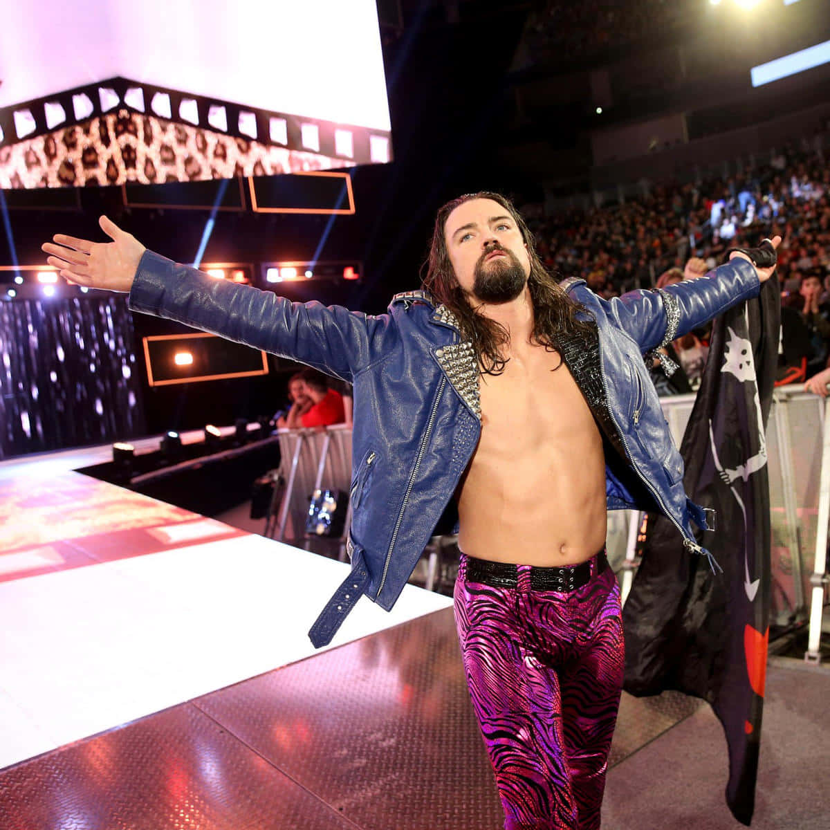 Brian Kendrick, purple zebra pants, blue jacket, SD Desktop Wallpaper