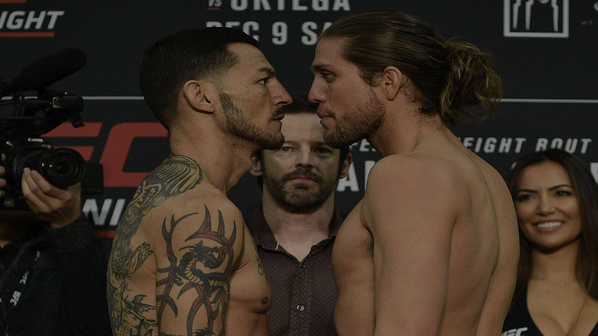Brian Ortega, UFC weigh-in, shirtless male fighters, Full HD Desktop Wallpaper