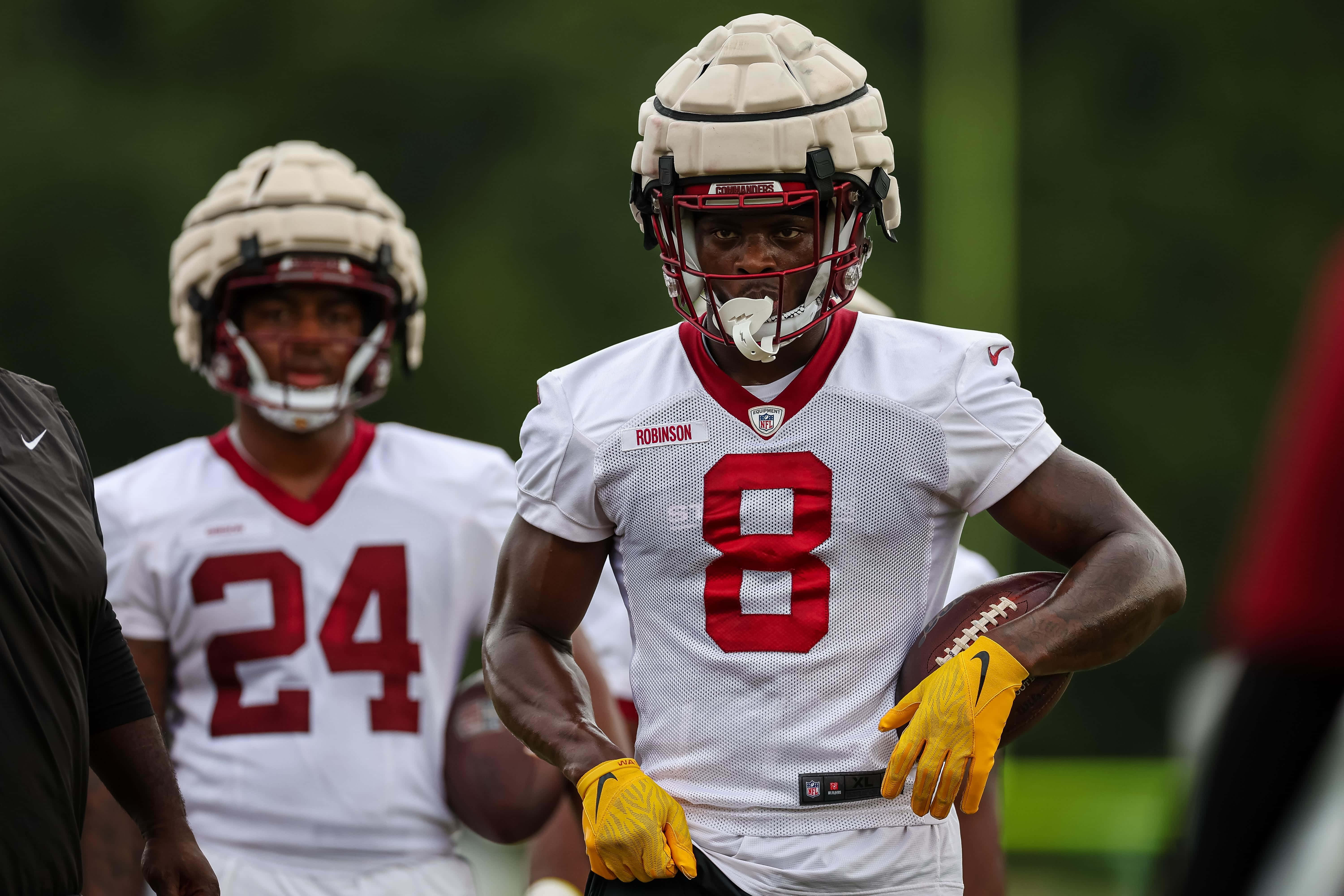 Brian Robinson Jr, white and red gear, helmet, 5K Desktop Wallpaper