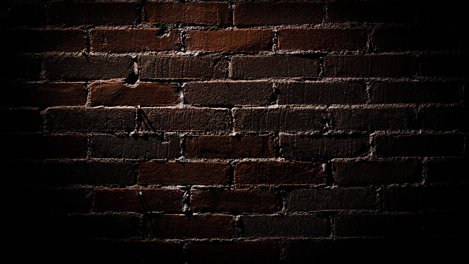 deep brown brick texture, dim light, textured mortar, Full HD Desktop Wallpaper