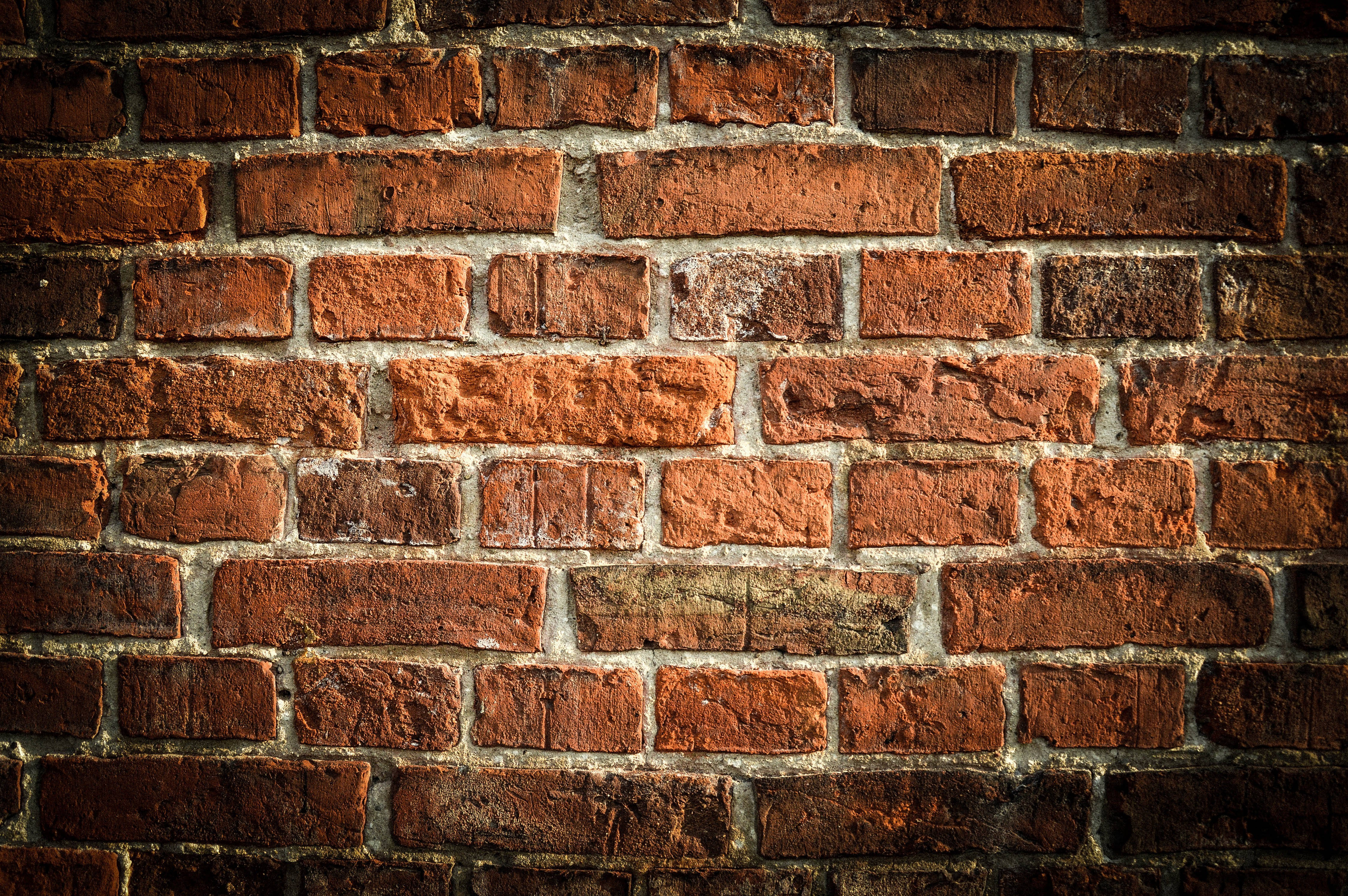 vintage brick texture, lomography, weathered red brick wall, 4K Desktop Wallpaper