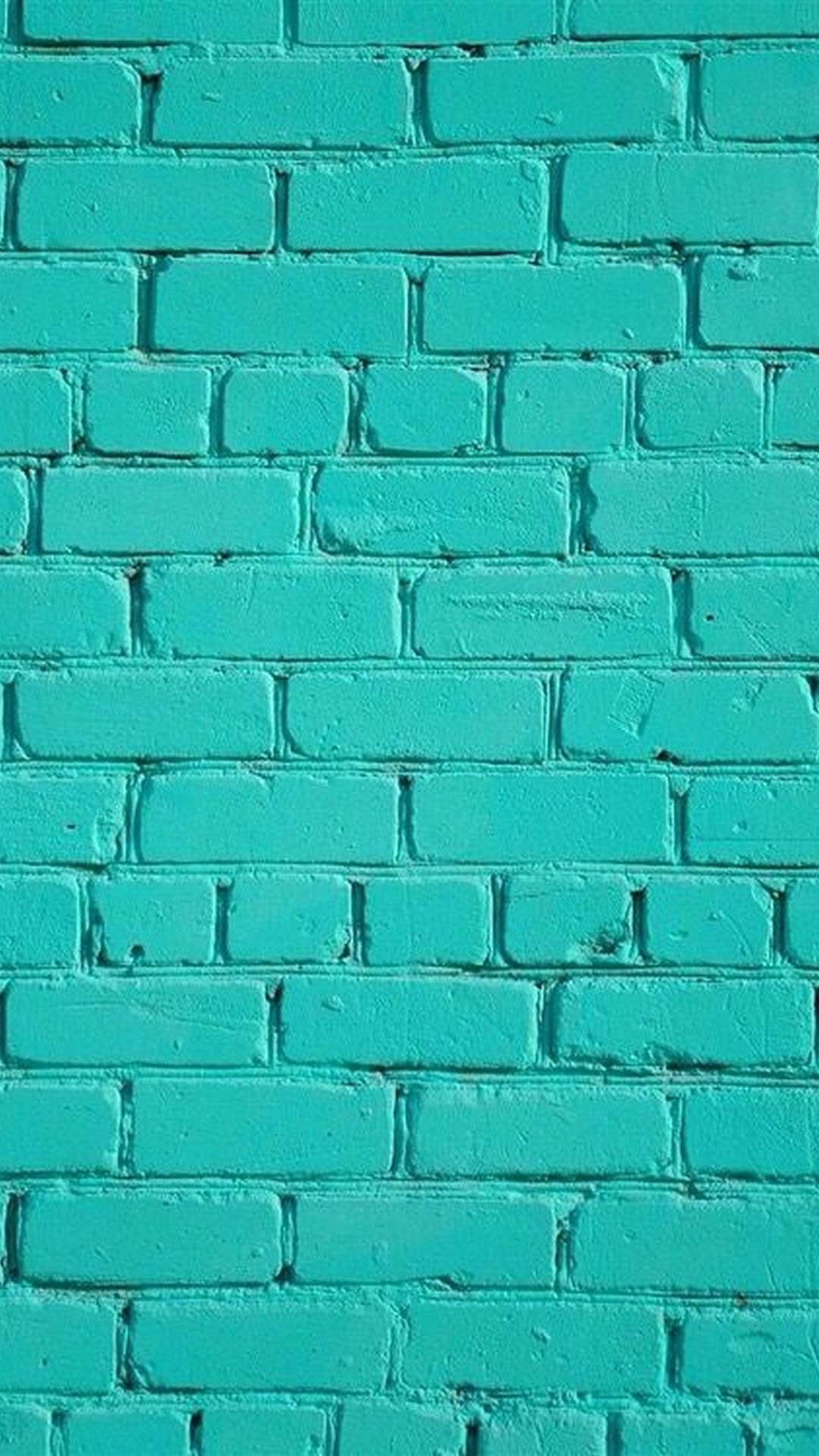 brick wall, vibrant teal, texture, Full HD Phone Wallpaper