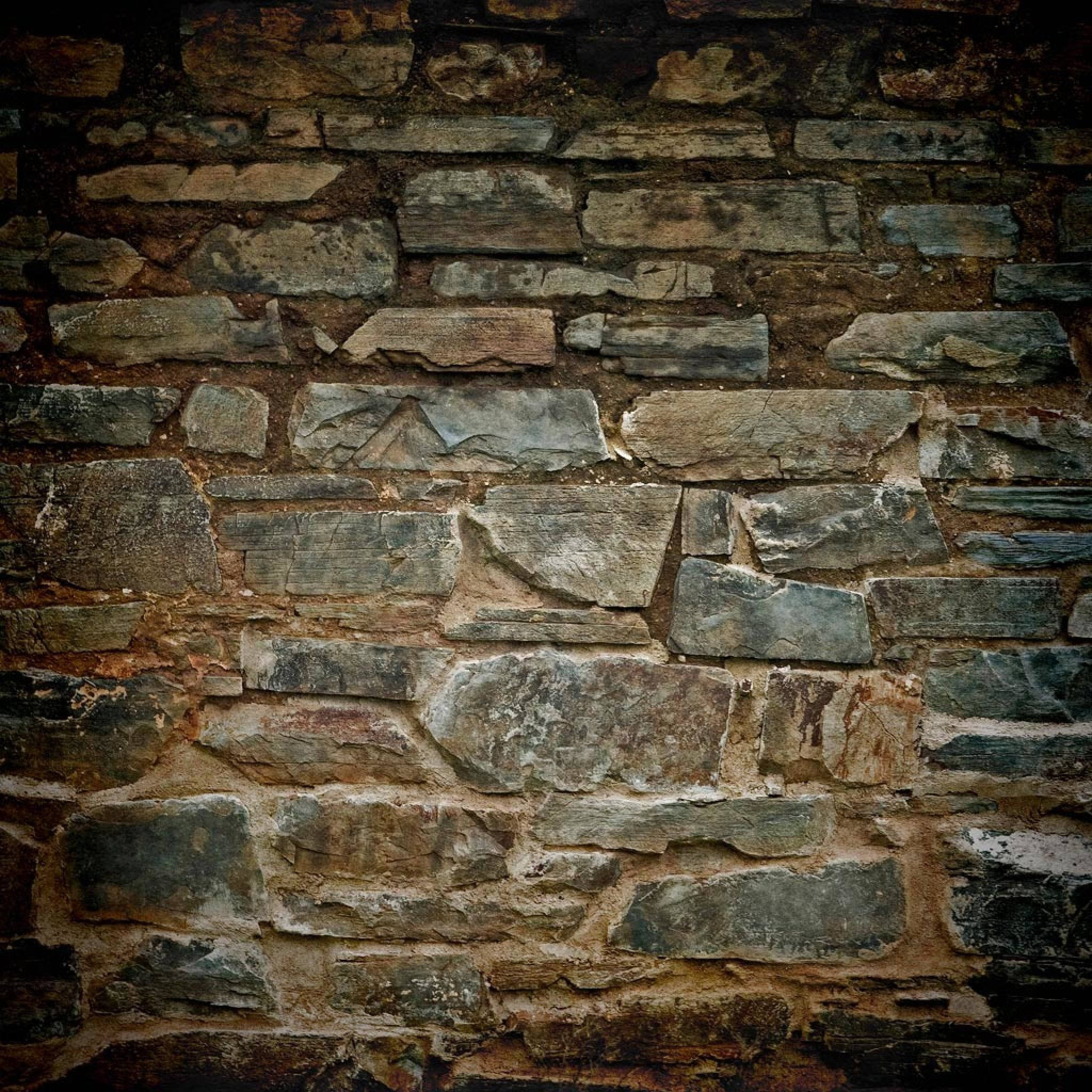 stone brick wall texture, ancient stone wall, irregularly shaped gray and brown stones, Full HD Desktop Wallpaper