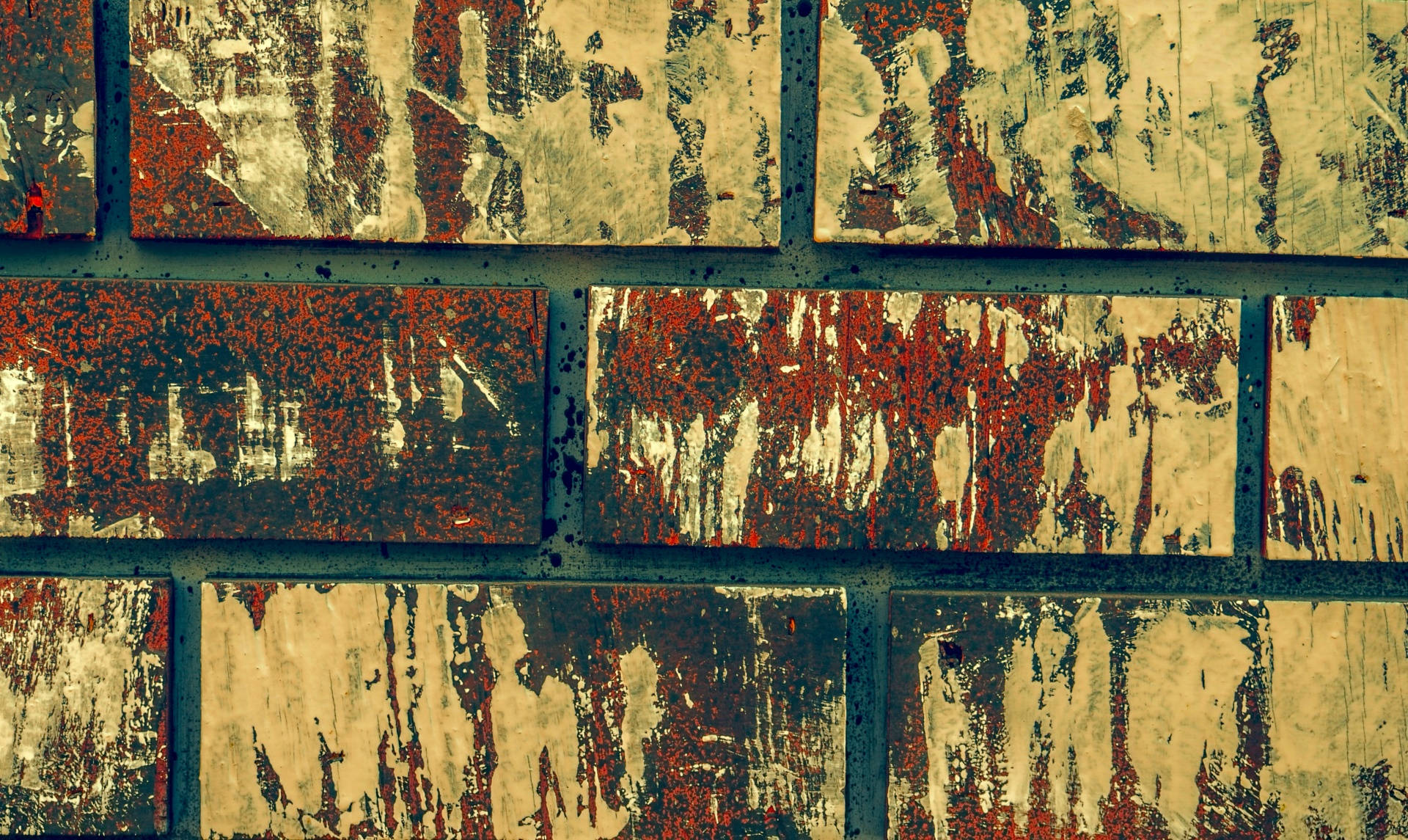 yellow brick wall, grunge texture, weathered brick wall, Full HD Desktop Wallpaper