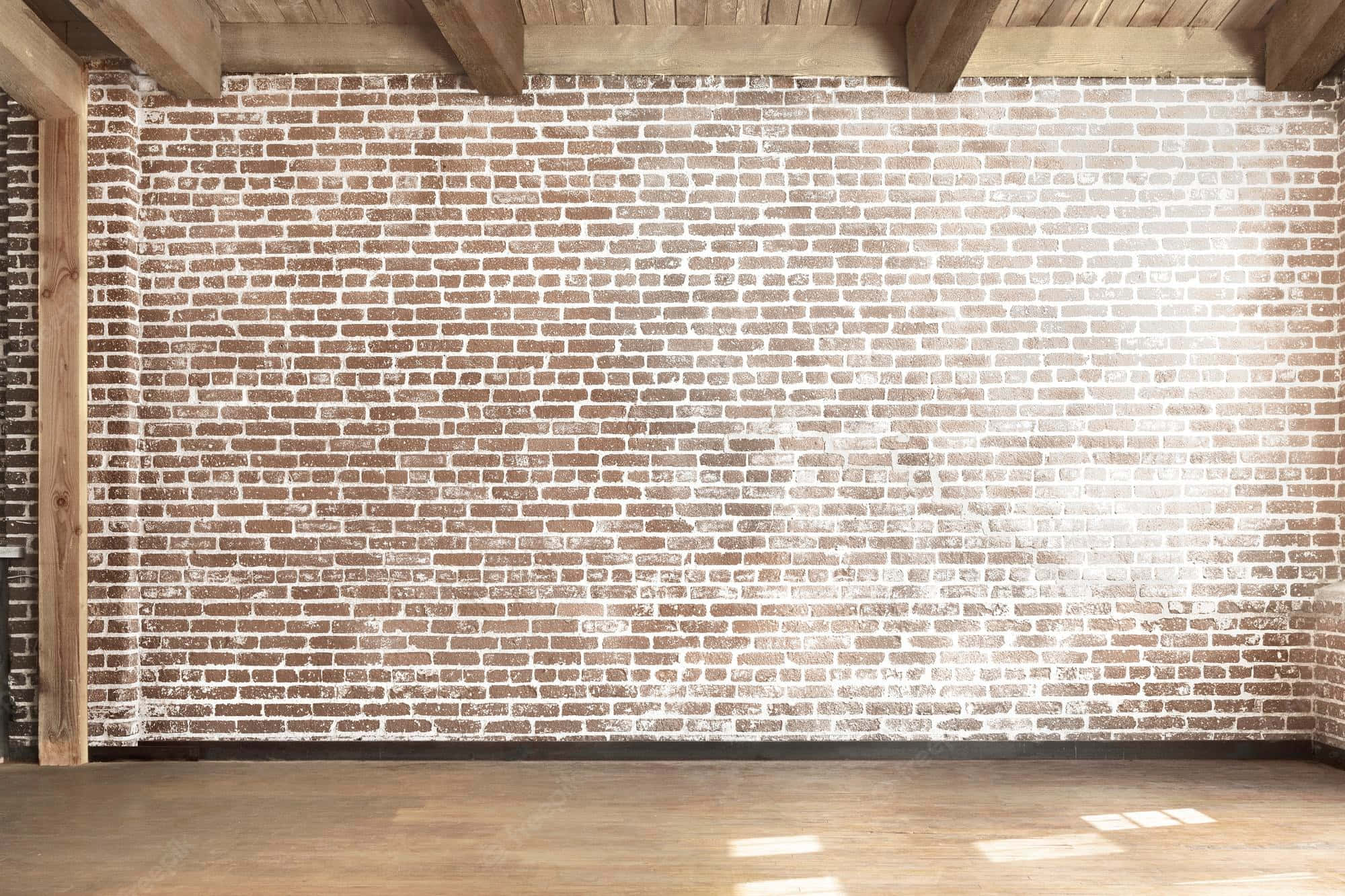 brick wall, sunlight, rustic room, Full HD Desktop Wallpaper