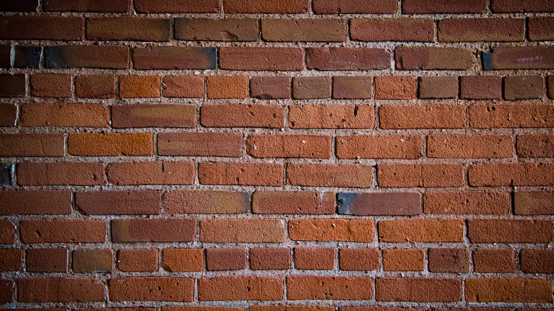 classic red brick wall, red brick wall, textured mortar, Full HD Desktop Wallpaper