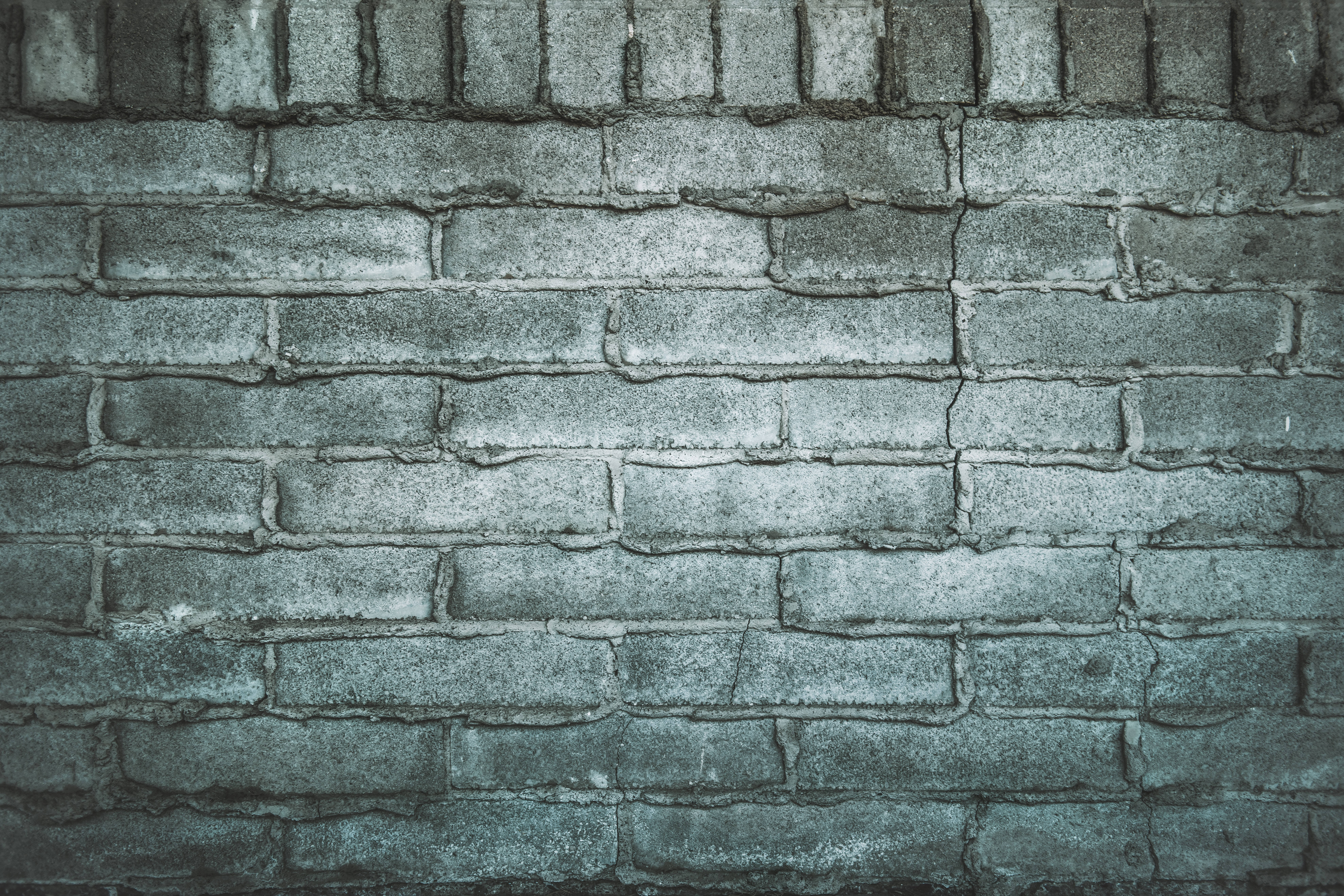 shiny gray brick, weathered gray brick wall, textured mortar lines, 8K Desktop Wallpaper