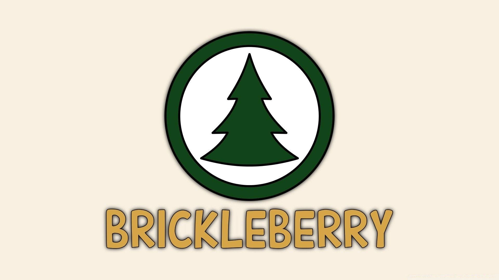 Brickleberry, green pine tree logo, circular frame, Full HD Desktop Wallpaper