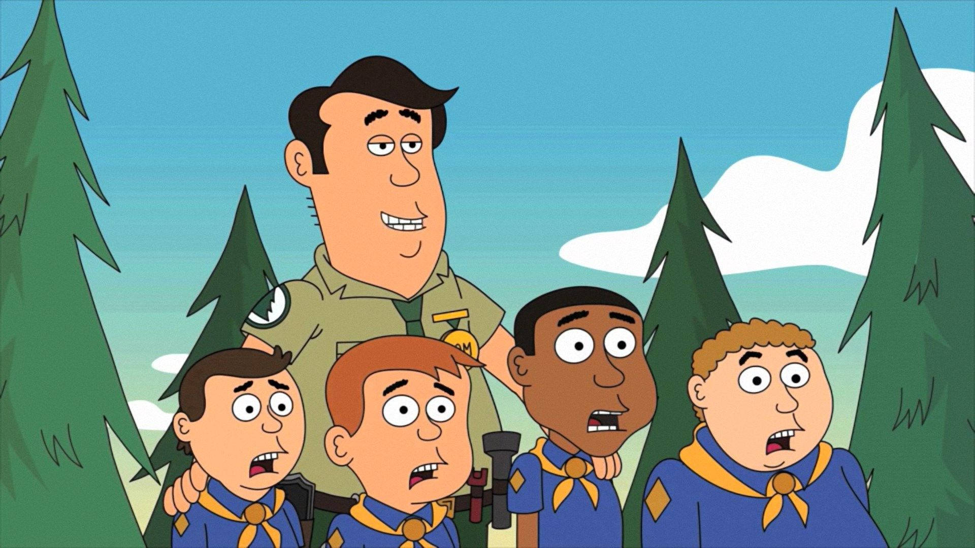 Brickleberry, boy scouts, blue uniforms, Full HD Desktop Wallpaper