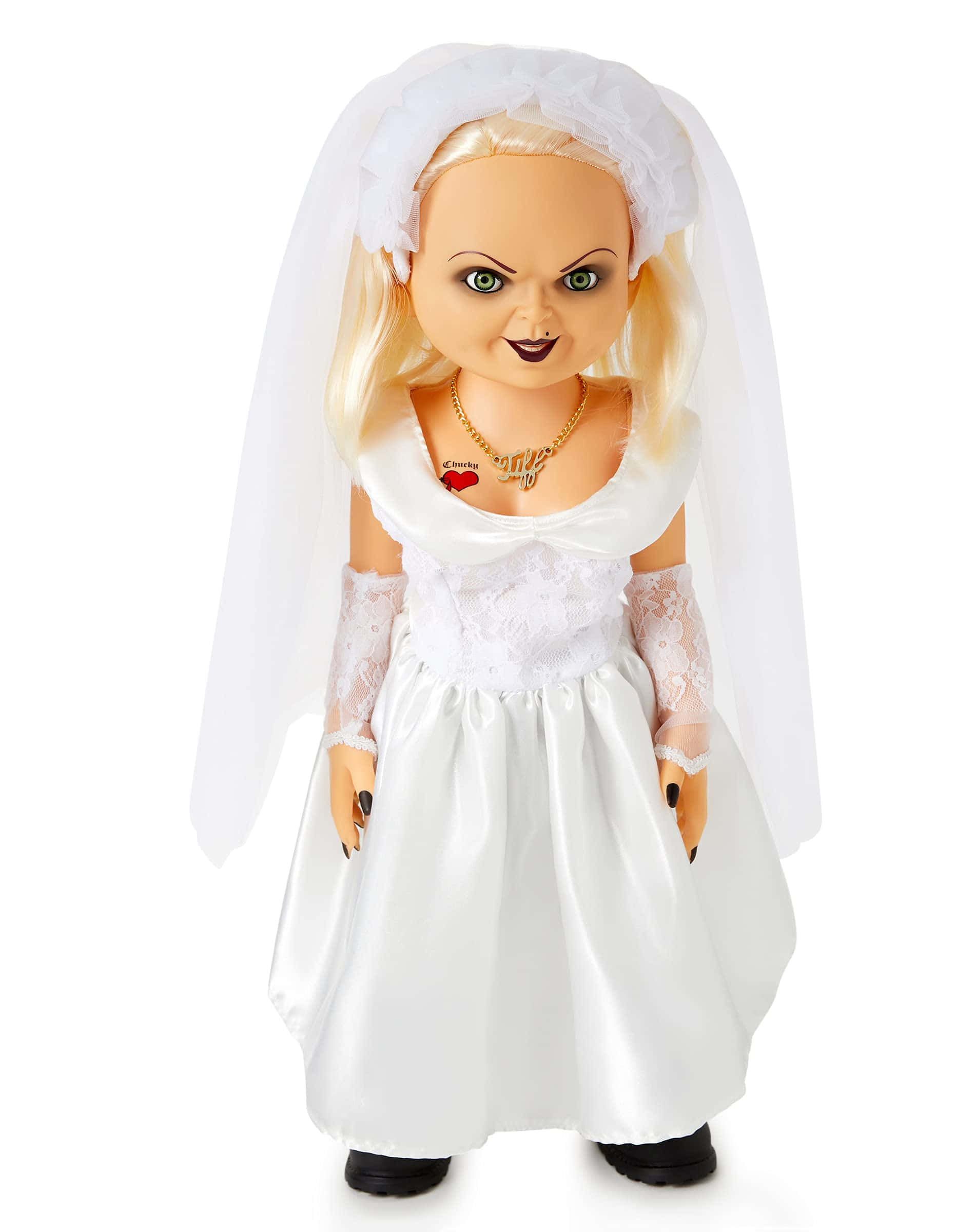 Bride of Chucky, dollin wedding dress, white wedding dress, Full HD Phone Wallpaper