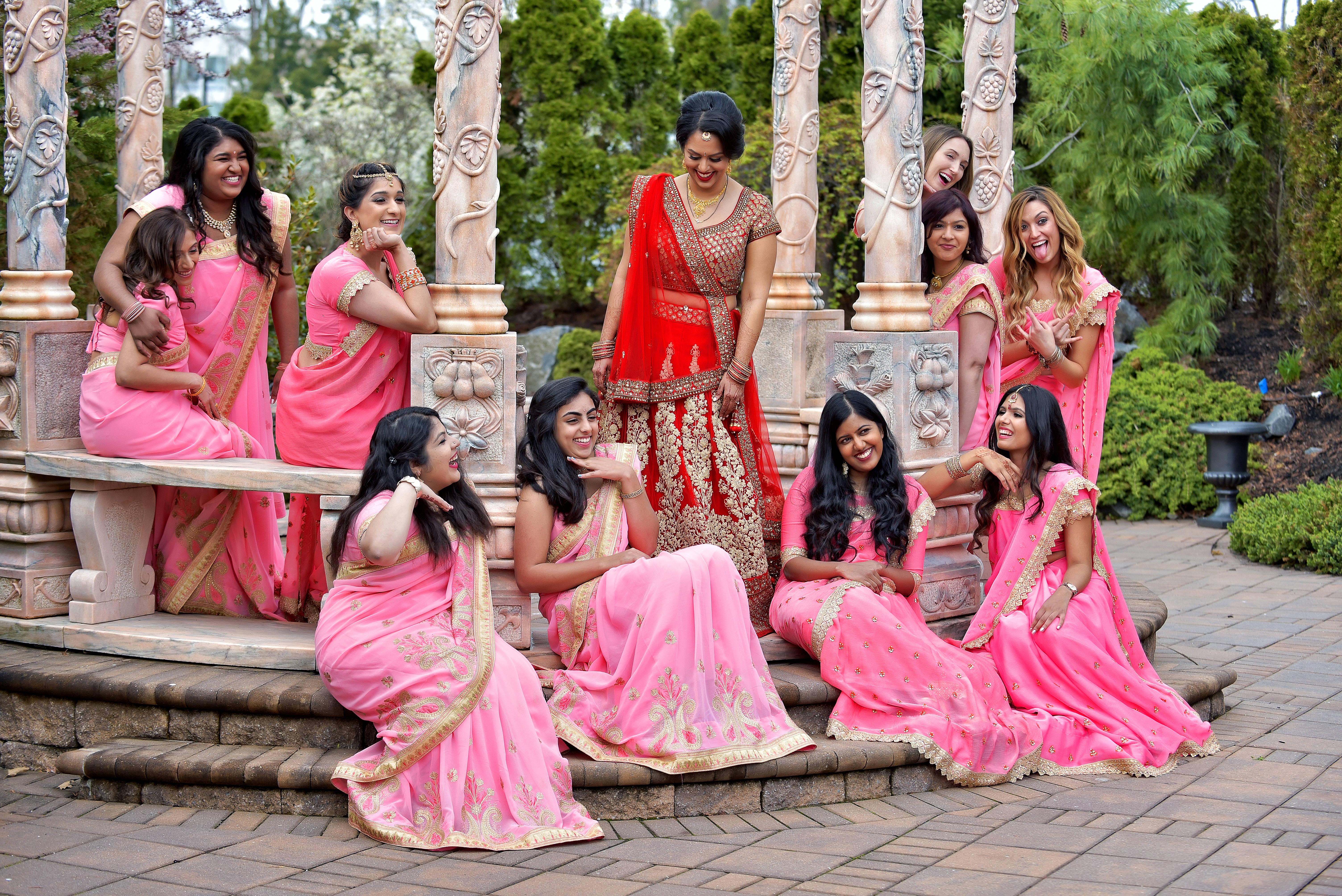 Bridesmaids, pink, red, 5K Desktop Wallpaper