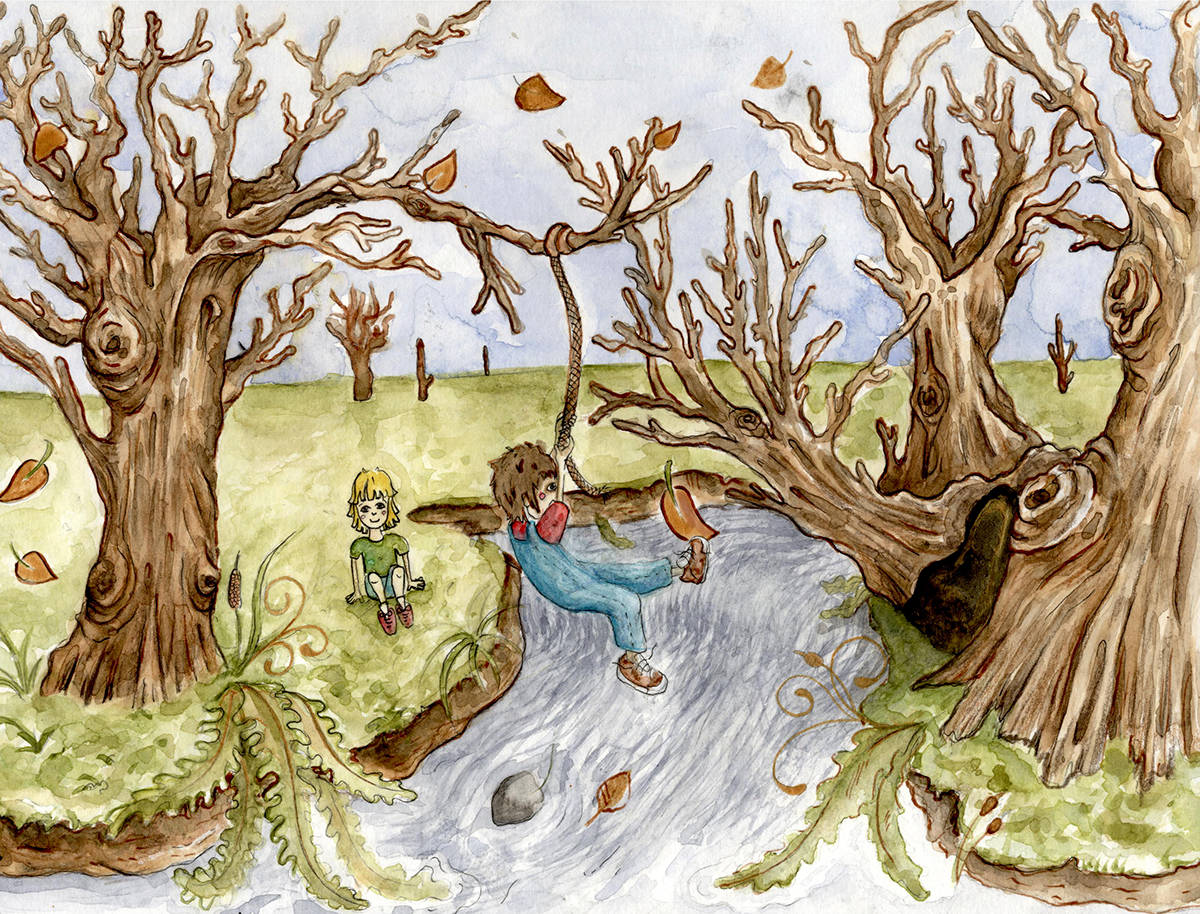 Bridge To Terabithia, child, stream, SD Desktop Wallpaper