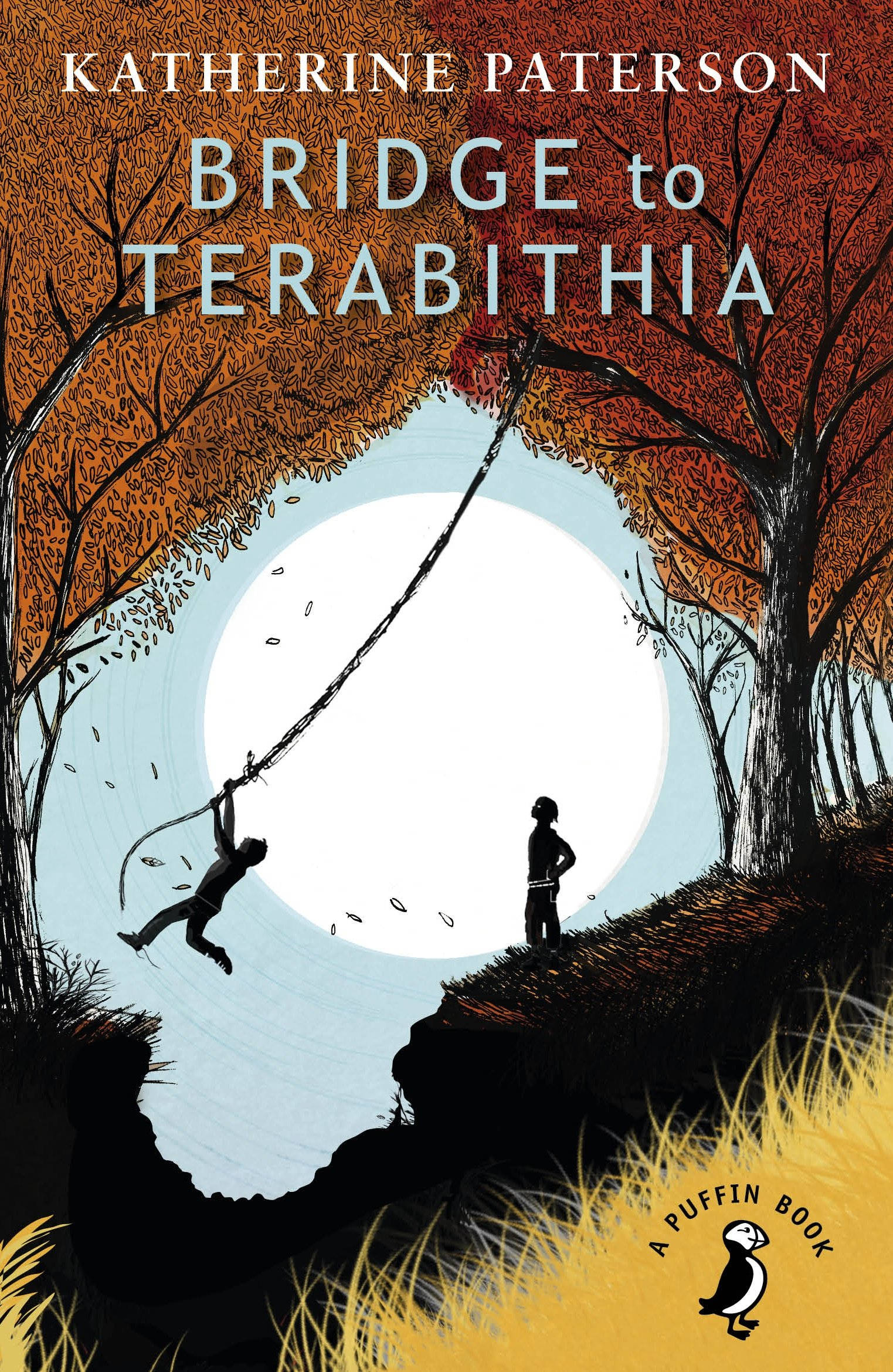 Bridge To Terabithia, book cover, children silhouette, Full HD Phone Wallpaper