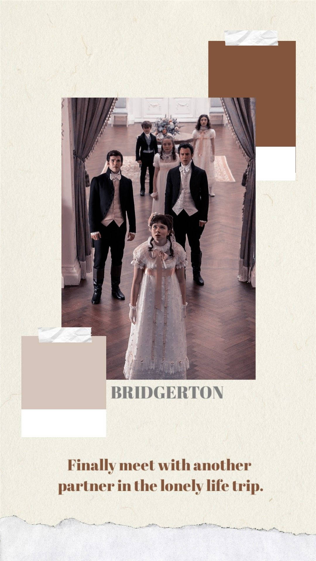 Bridgerton, white lace gown, elegant hallway, Full HD Phone Wallpaper