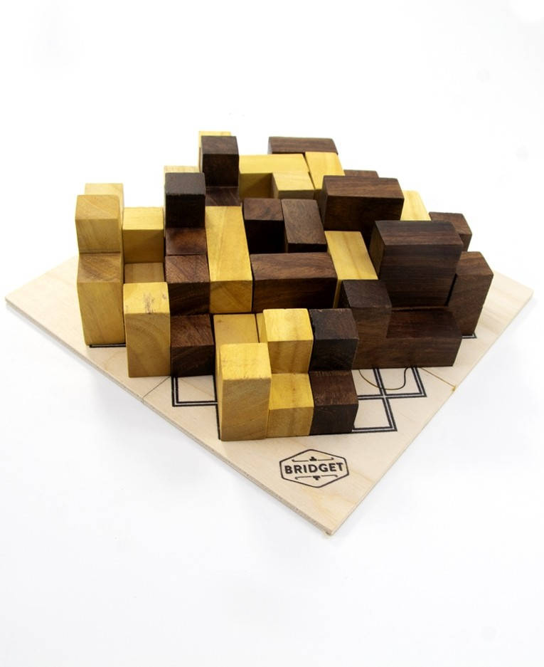 Bridgette, wooden blocks, geometric puzzle, SD Phone Wallpaper