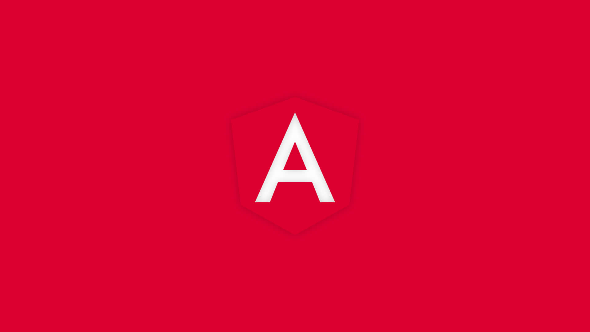 red background, white letter A, hexagon, Full HD Desktop Wallpaper