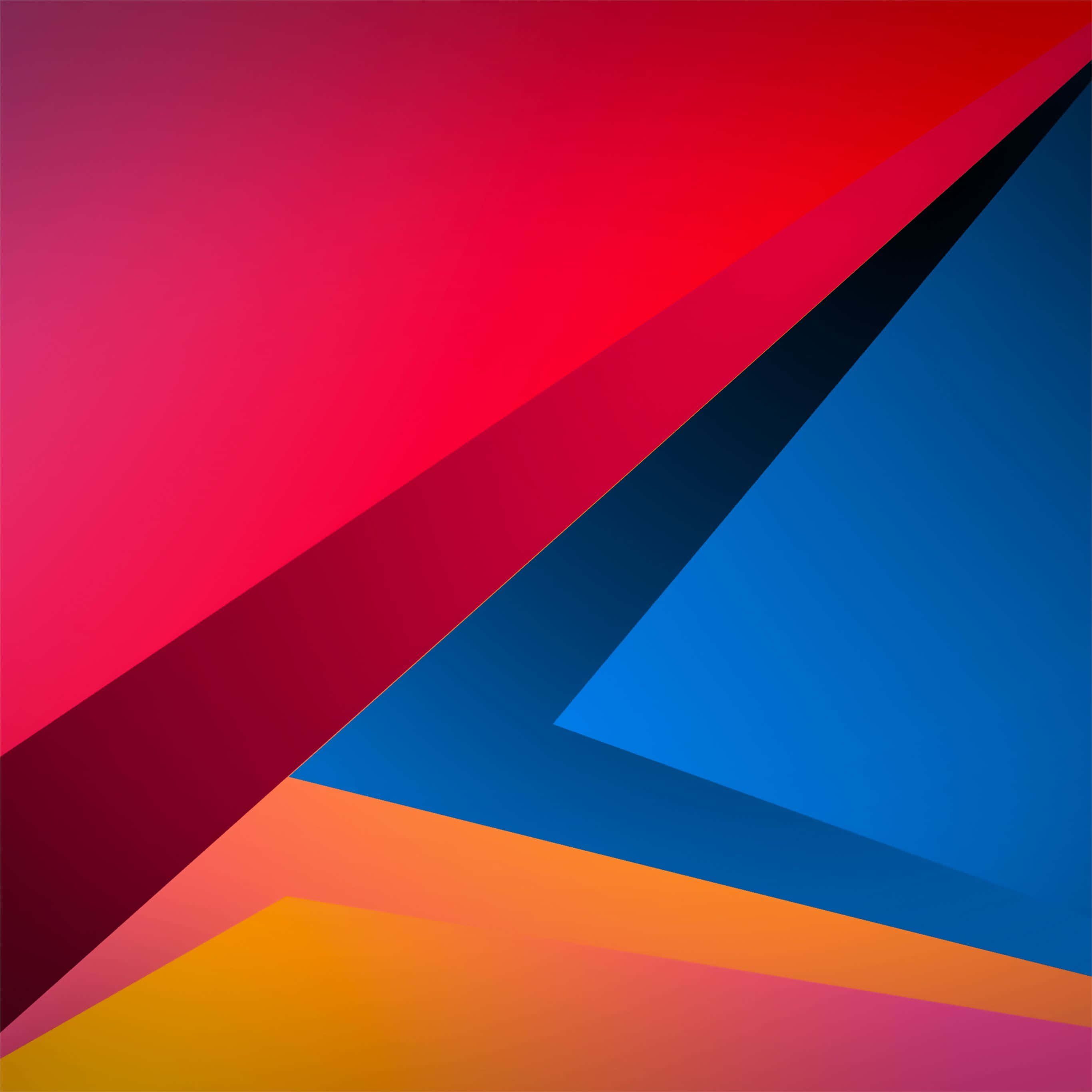 Practical 3D Triangles, red, blue, 2K Desktop Wallpaper