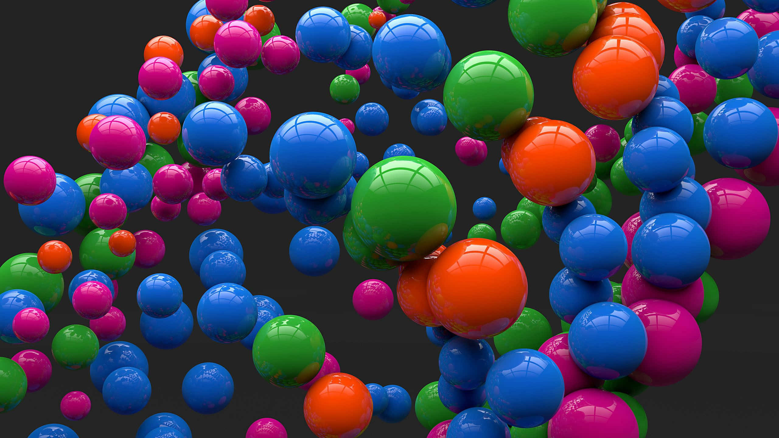 blue, green, orange, 2K Desktop Wallpaper