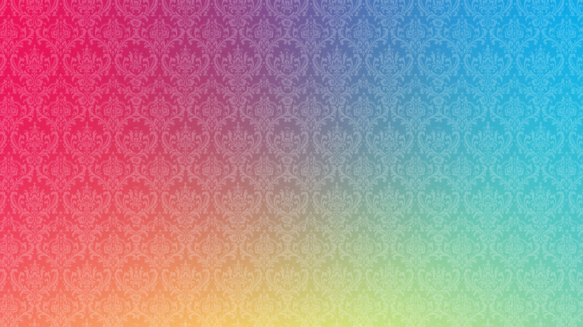rainbow gradient, damask pattern, colorful abstract, Full HD Desktop Wallpaper