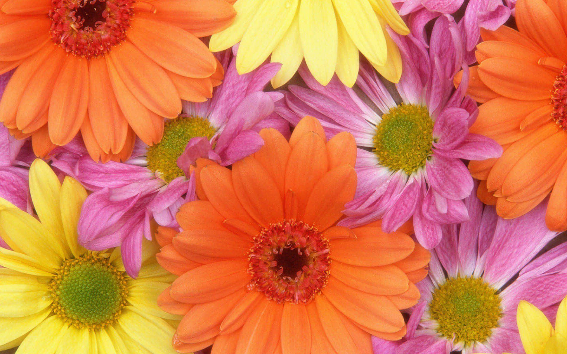 orange, yellow, pink, Full HD Desktop Wallpaper
