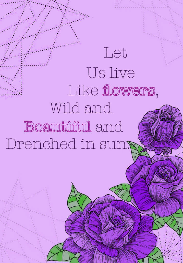 vibrant purple roses, green leaves, lavender background, SD Phone Wallpaper