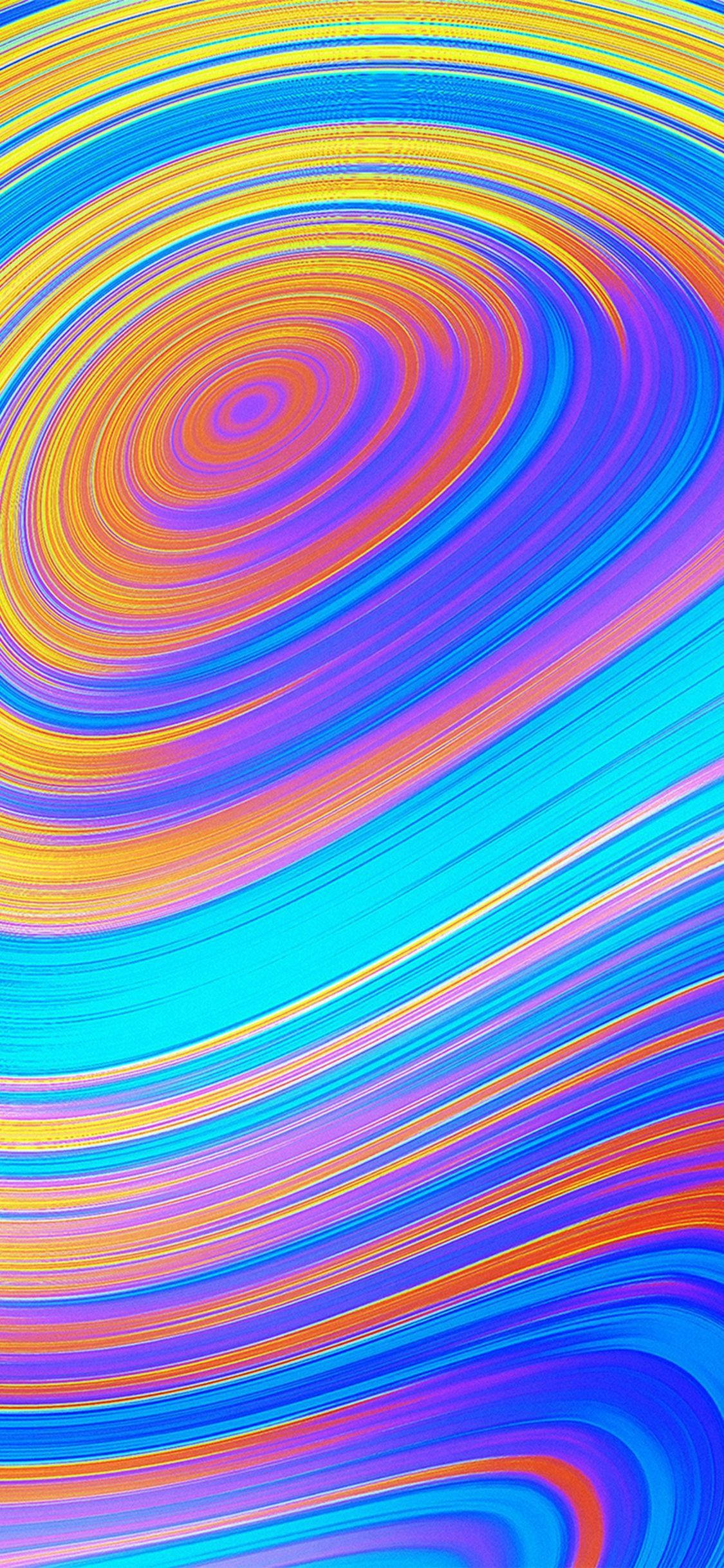 bright colorful iPhone, circle swirl, blue, Full HD Phone Wallpaper
