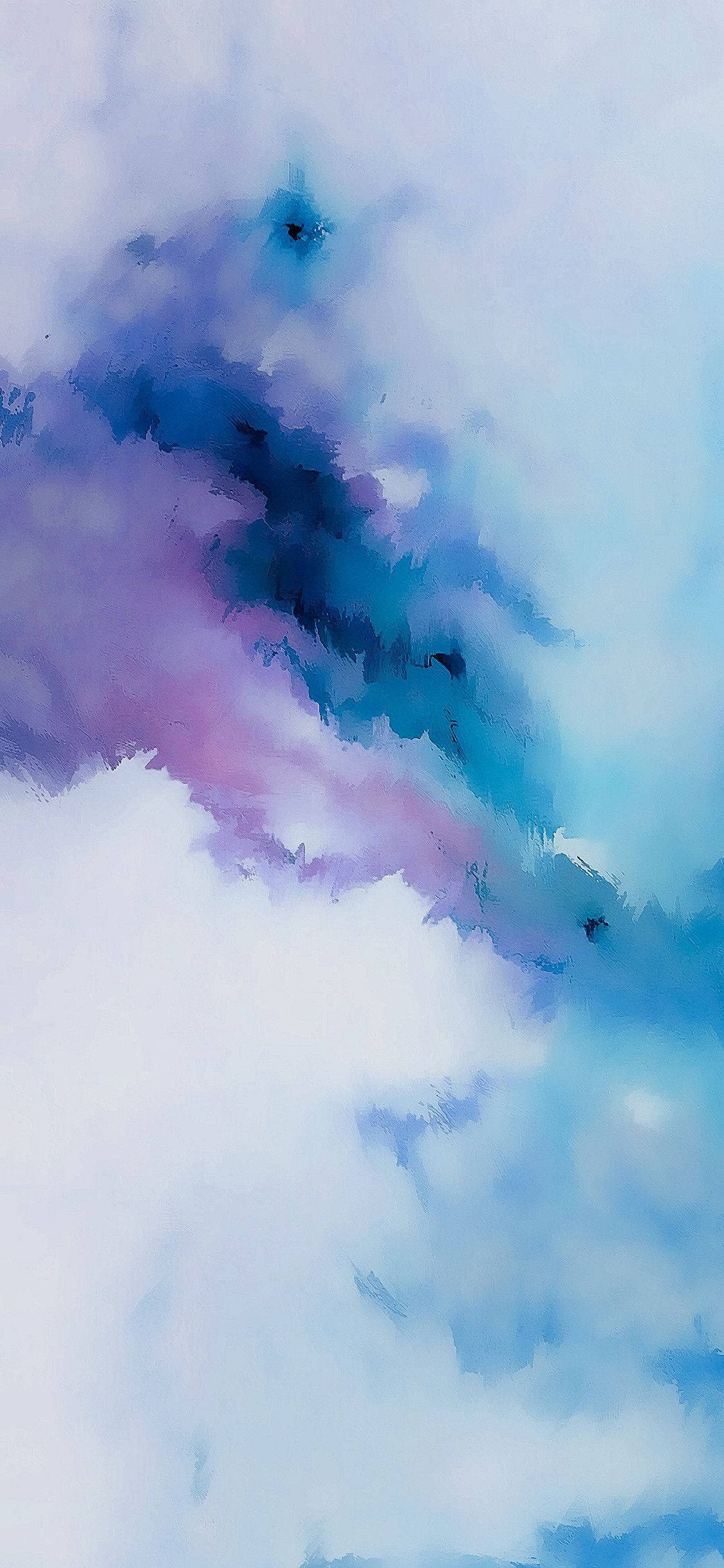 Bright iPhone, blue paint strokes, pastel blues, Full HD Phone Wallpaper