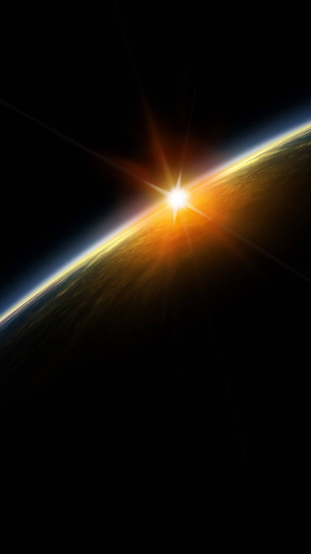 glimmering yellow light, earth, iphone 6, Full HD Phone Wallpaper