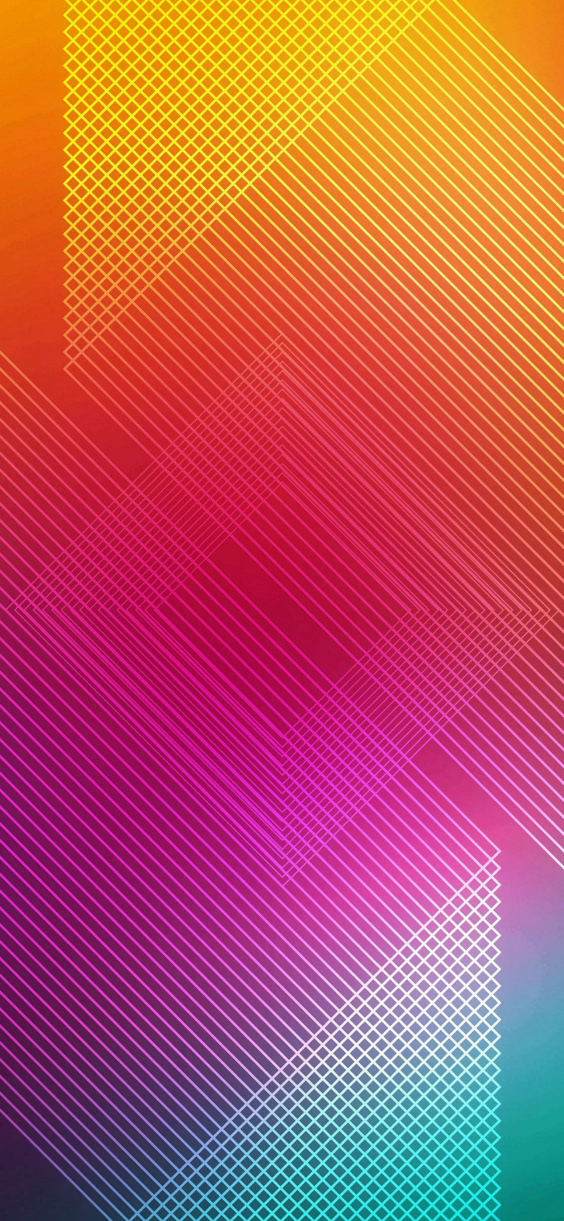 Bright Colorful iPhone Digital Mesh Pattern, vibrant gradient, diagonal lines, Full HD Phone Wallpaper