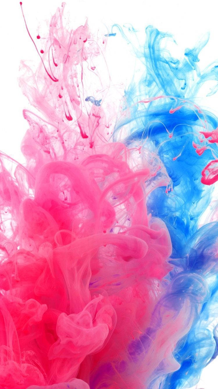 Bright iPhone, vibrant pink, blue ink, HD Phone Wallpaper