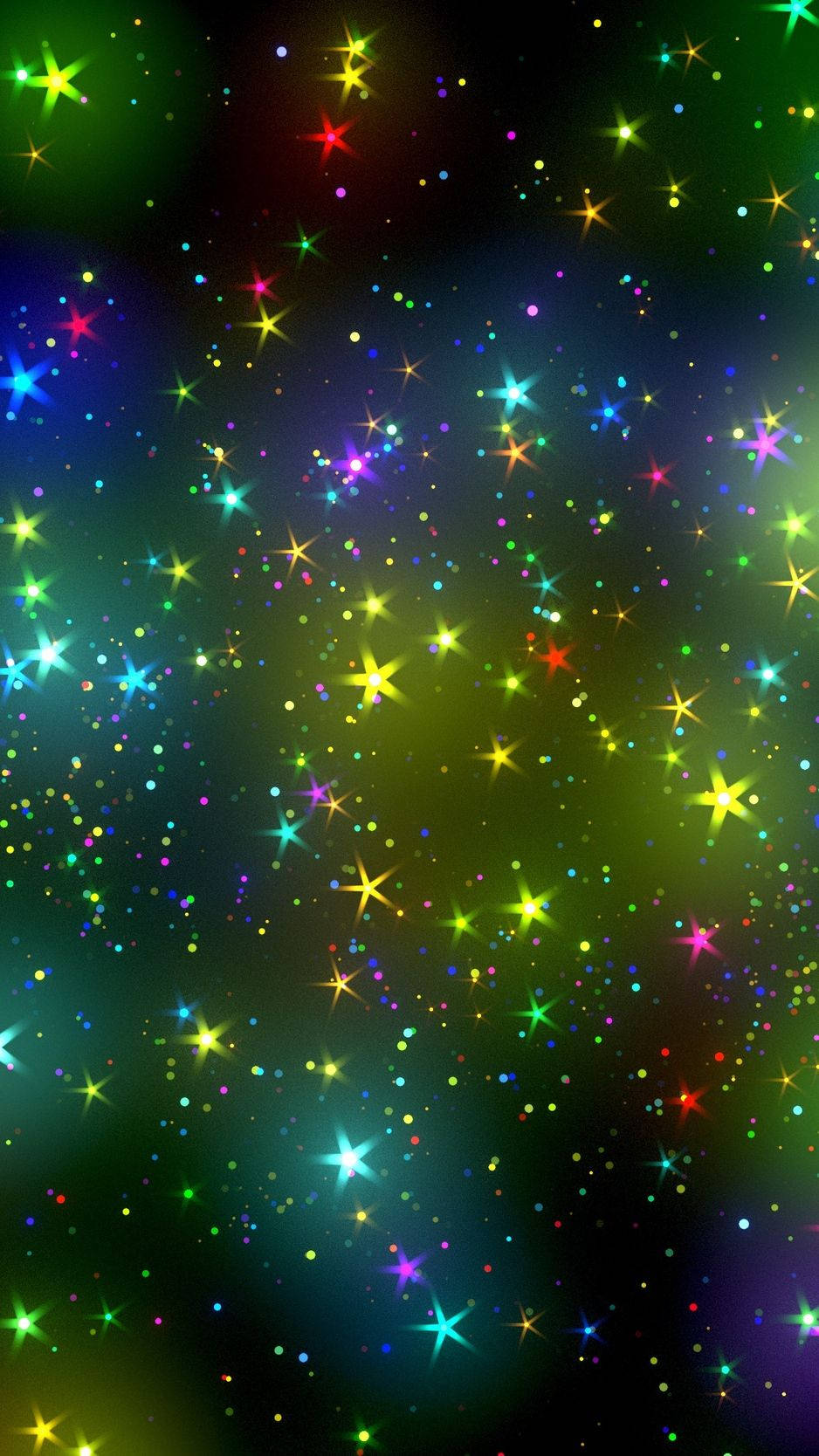Bright iPhone, digital stars, multicolored glowing stars, HD Phone Wallpaper