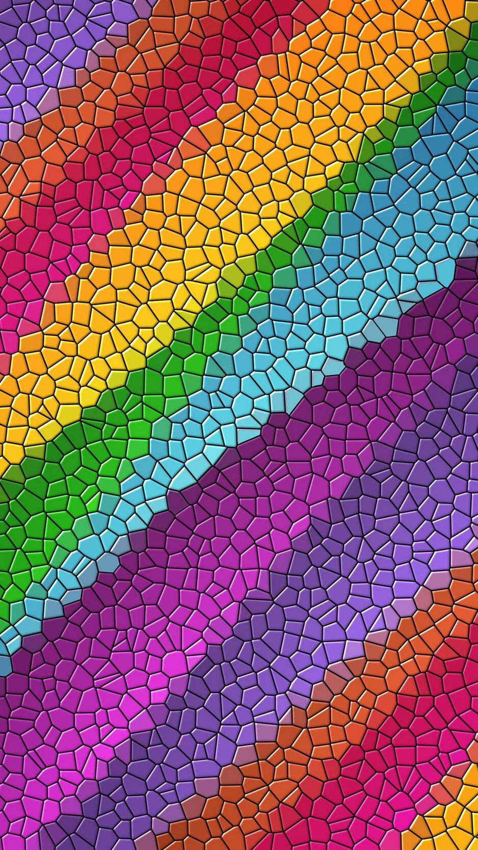 rainbow, stained glass, mosaic tiles, HD Phone Wallpaper