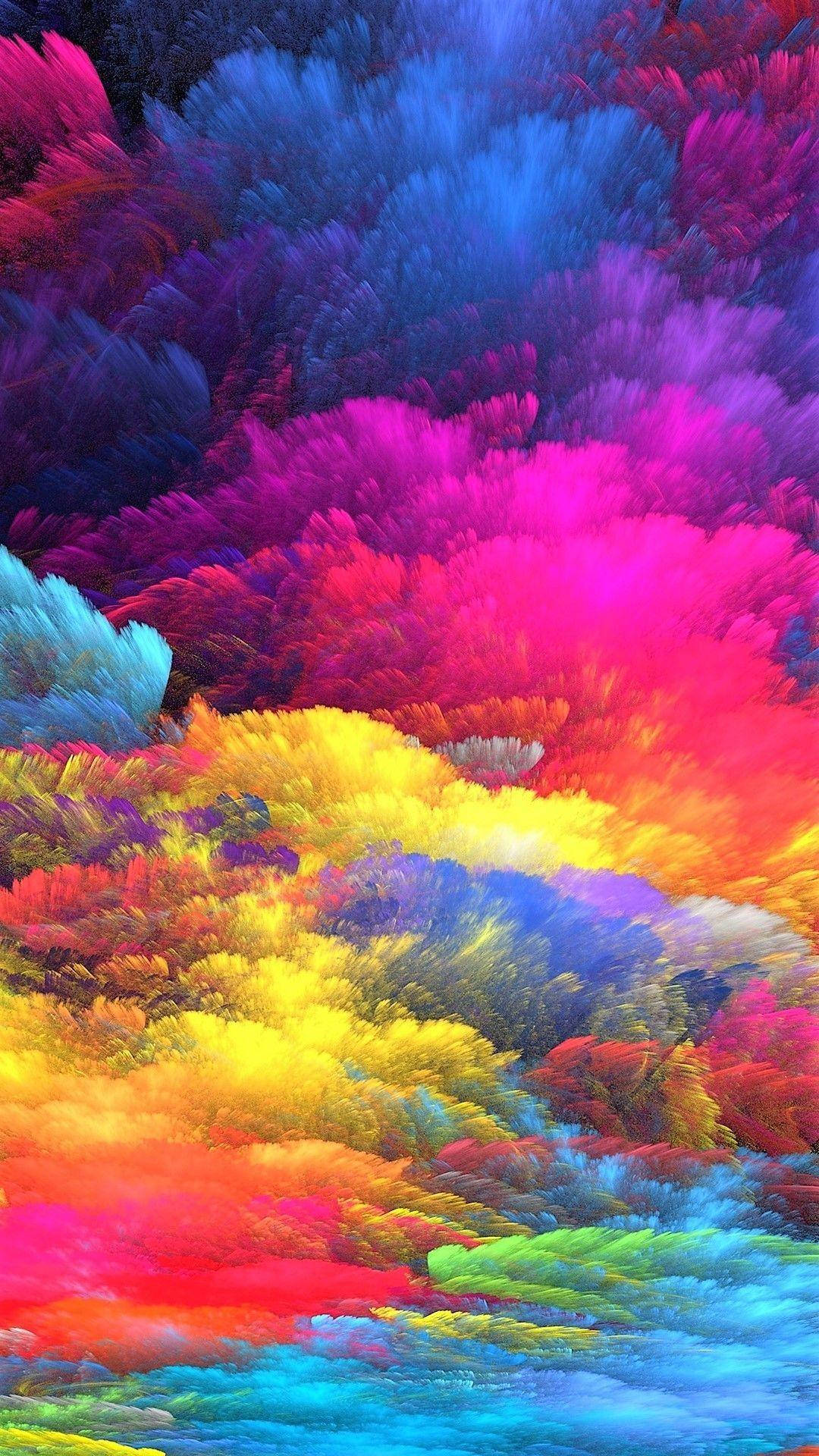 iPhone, neon pink, yellow, Full HD Phone Wallpaper